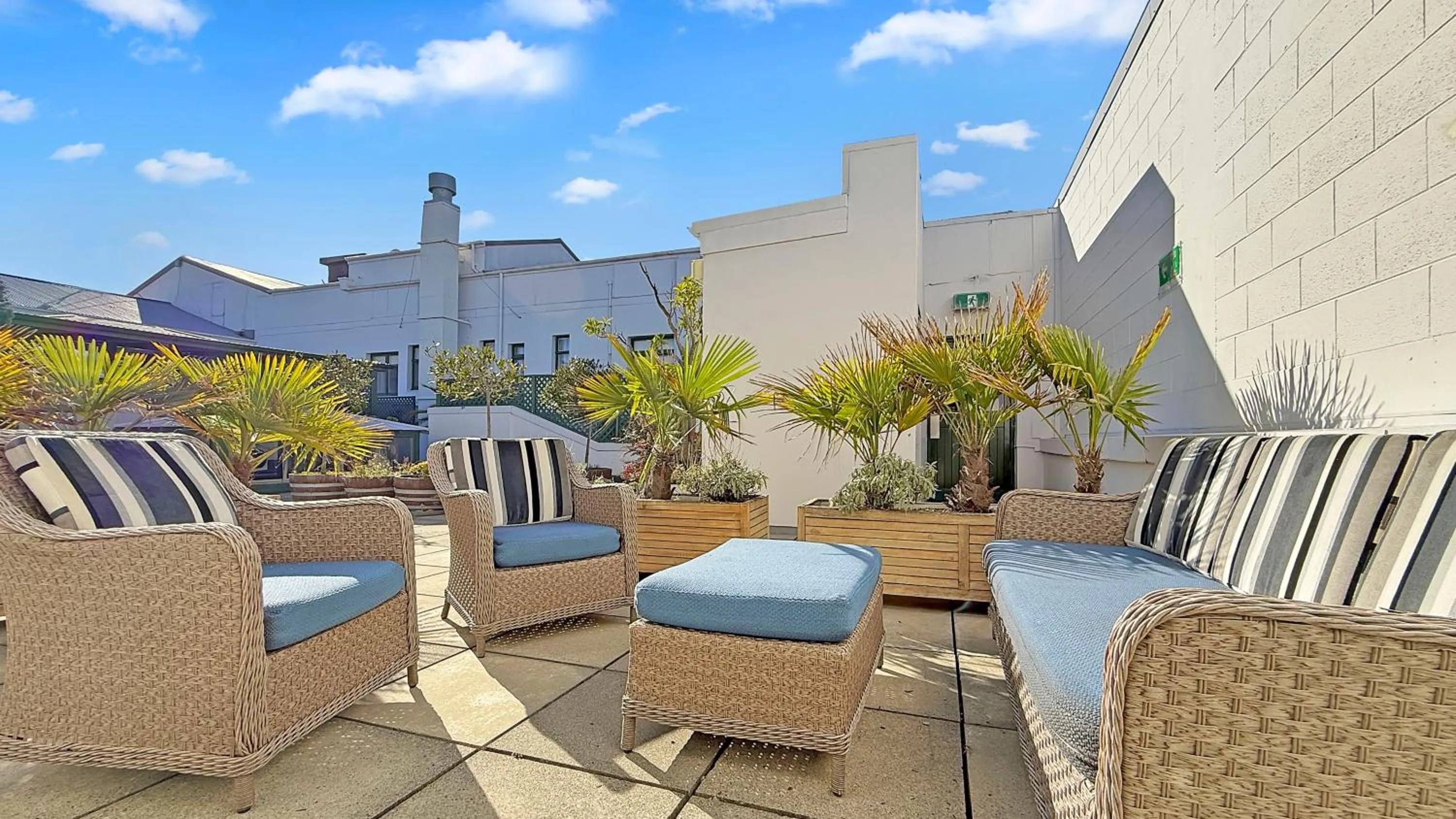 Patio in Art Deco Masonic Hotel