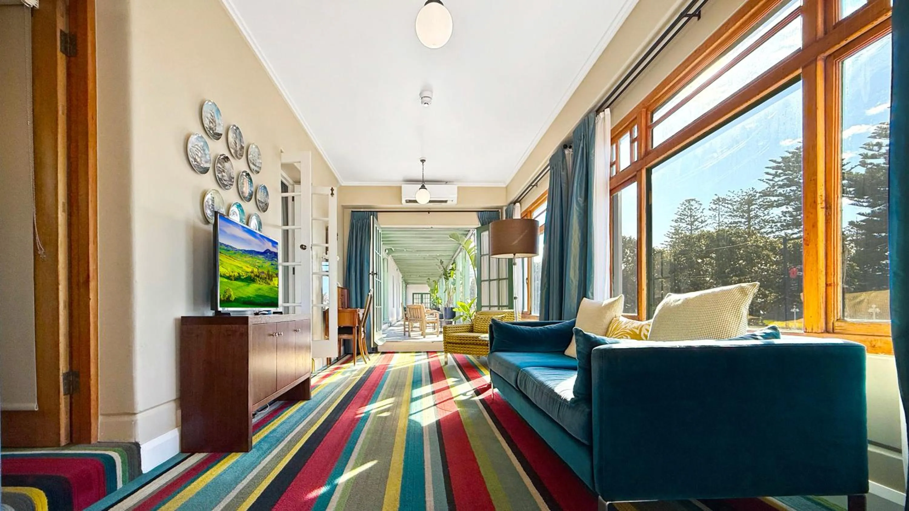 Seating area in Art Deco Masonic Hotel