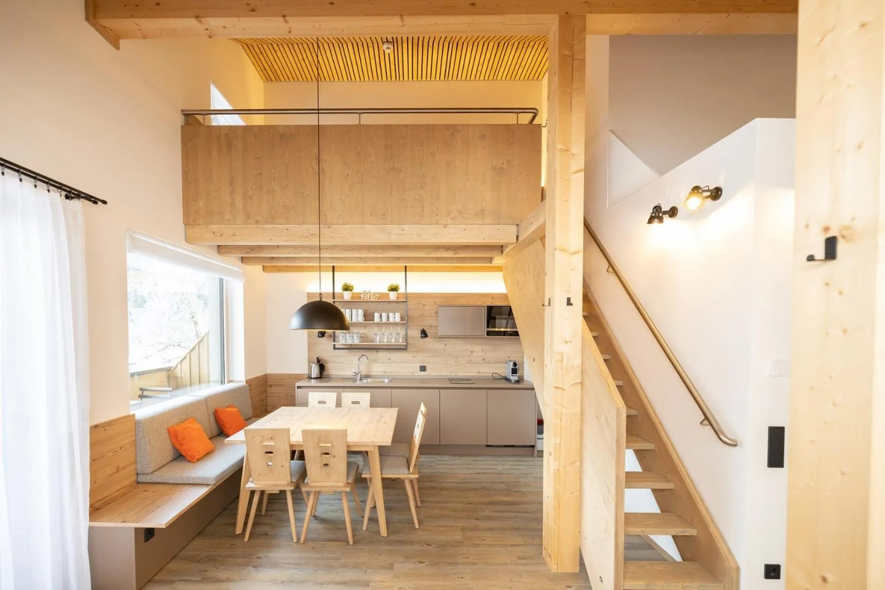 Kitchen or kitchenette in ALPRIMA Aparthotel Hinterstoder