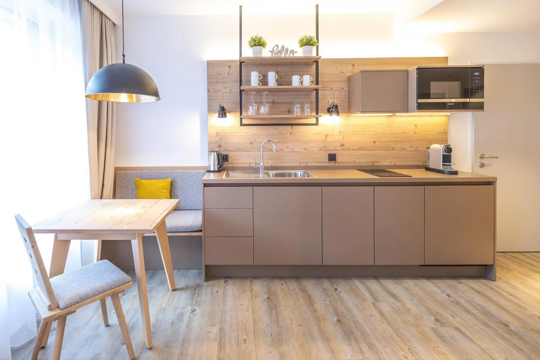 Kitchen or kitchenette in ALPRIMA Aparthotel Hinterstoder
