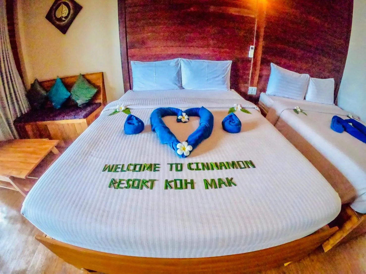 Bed in The Cinnamon Art Resort and Spa