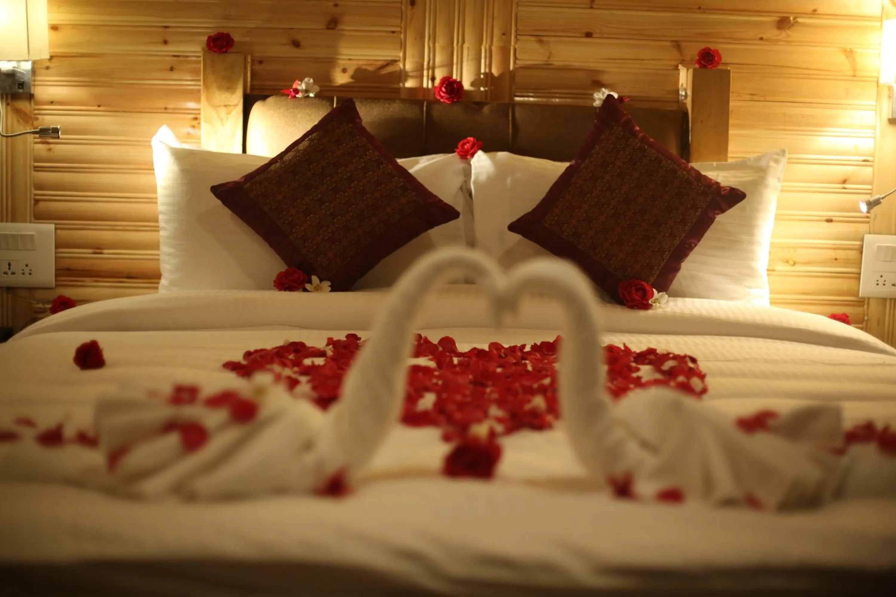 Bed in The Moksh Eco Inn