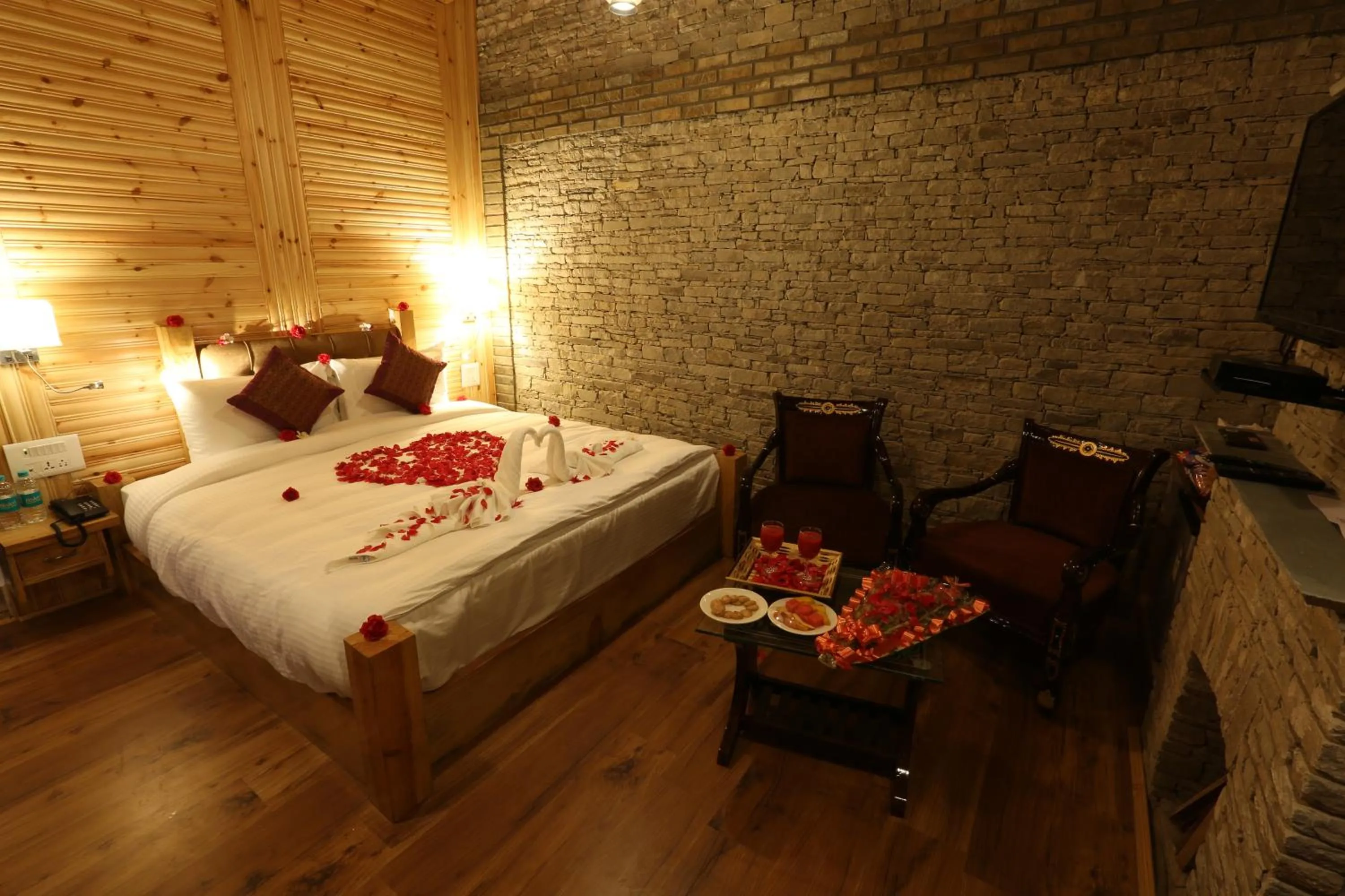 Bed in The Moksh Eco Inn