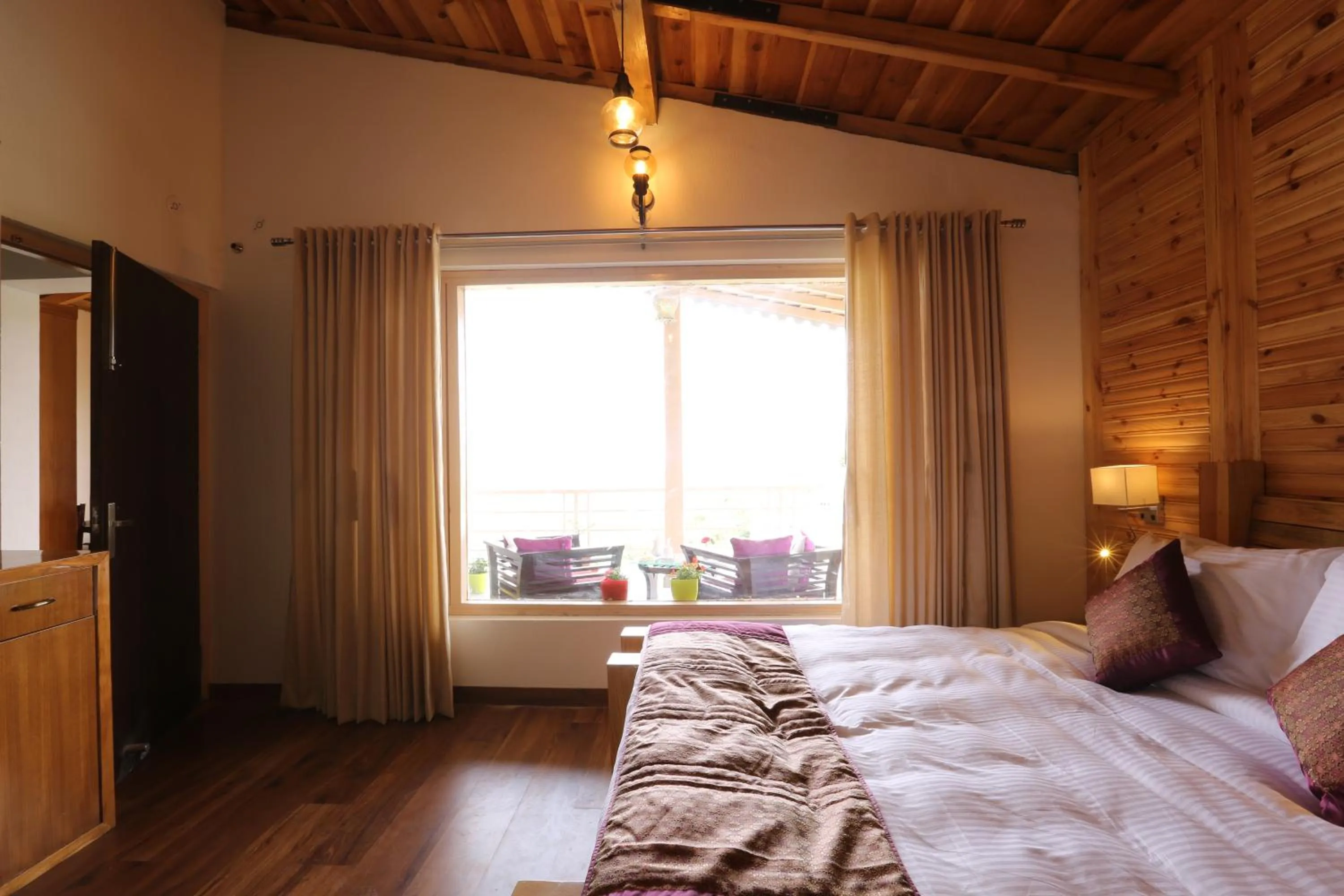 Bed in The Moksh Eco Inn