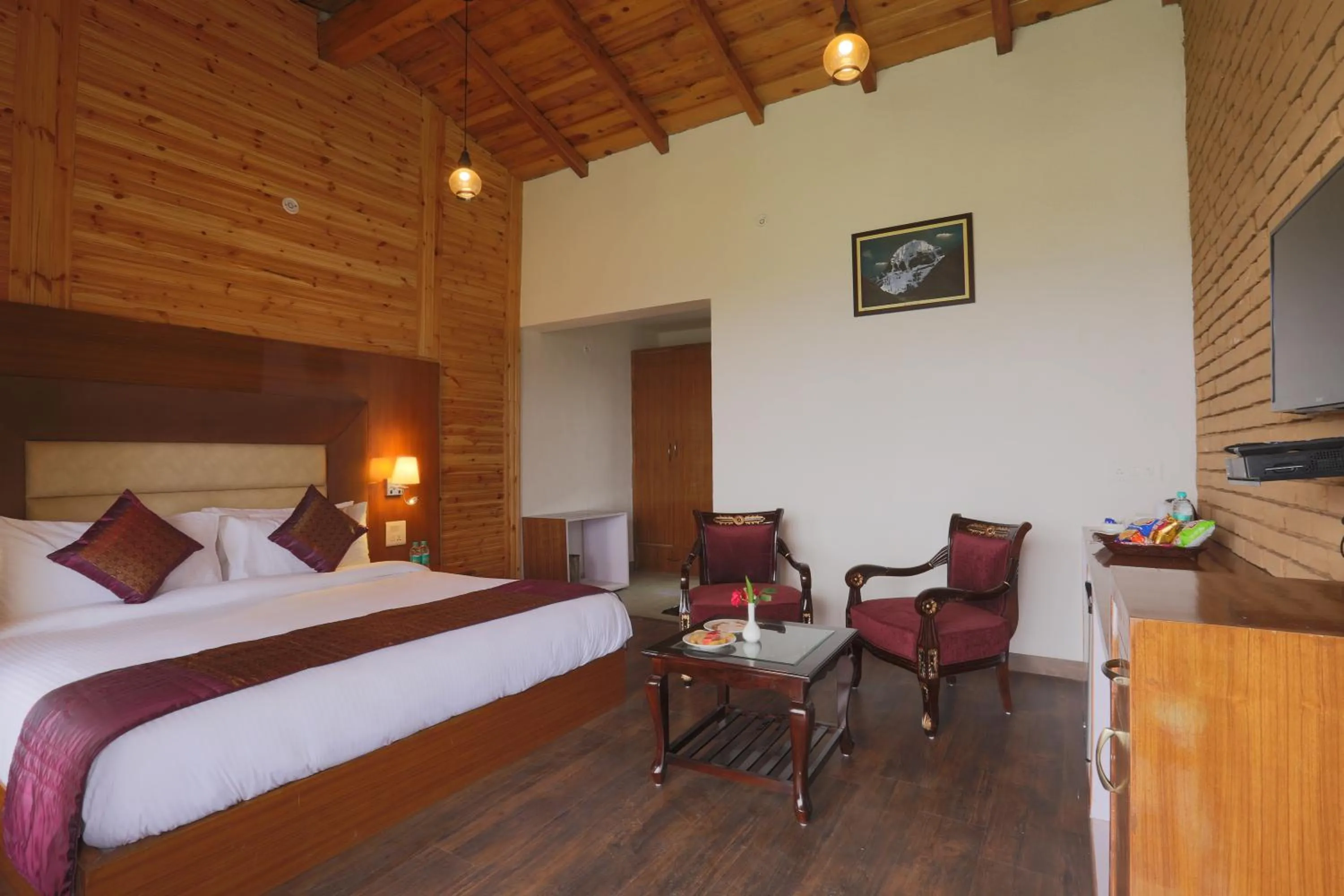 Bed in The Moksh Eco Inn