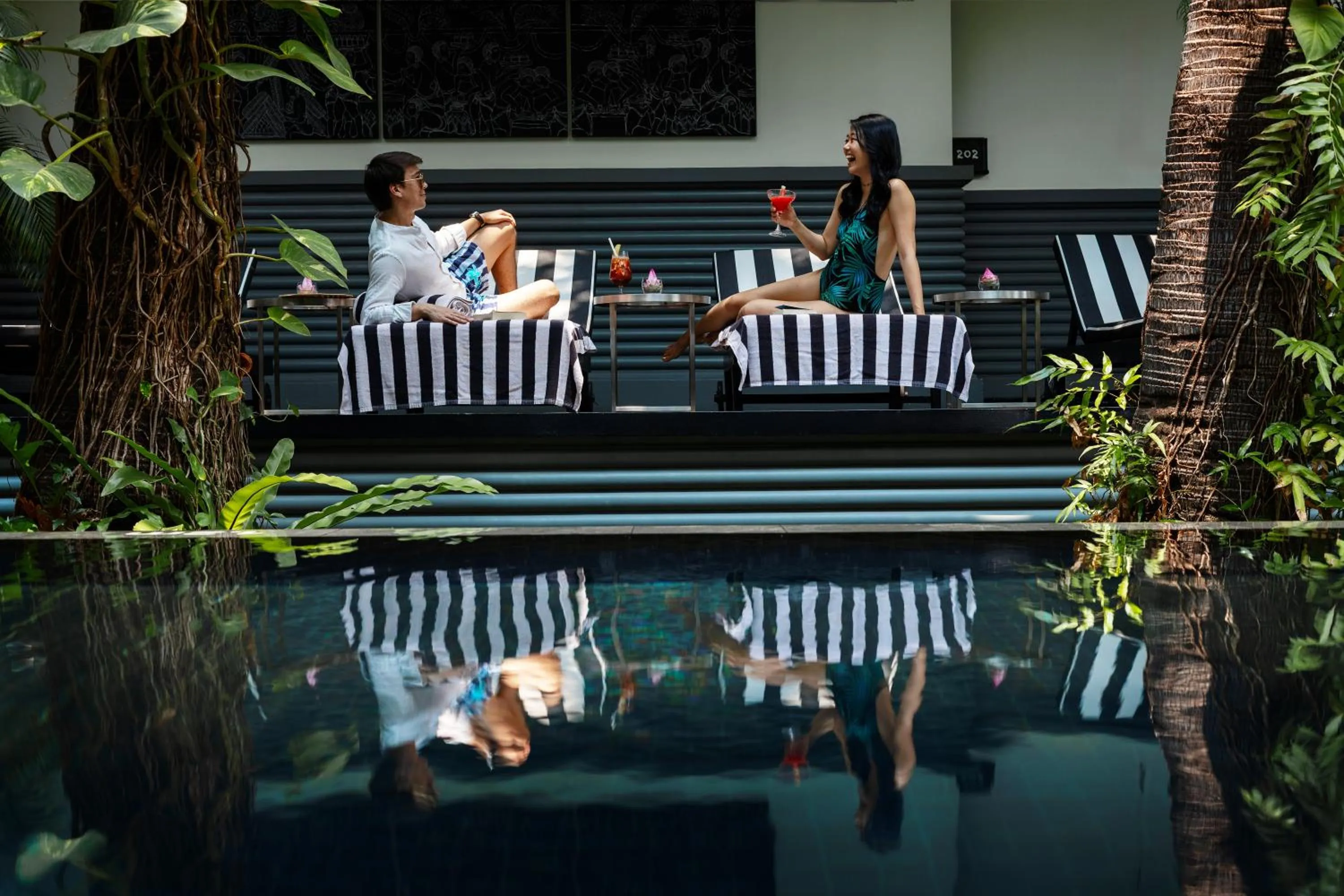 Swimming pool in Shinta Mani Angkor