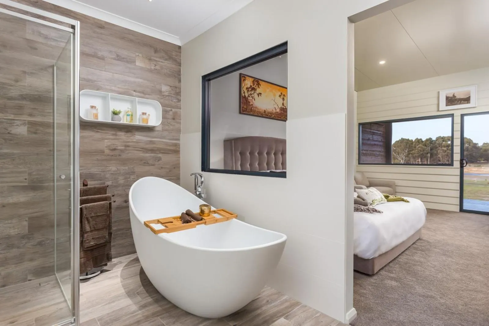 Bathroom, Bed in The Swan Valley Retreat