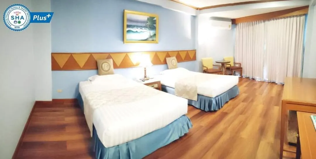 Bed in Viang Tak Riverside Hotel