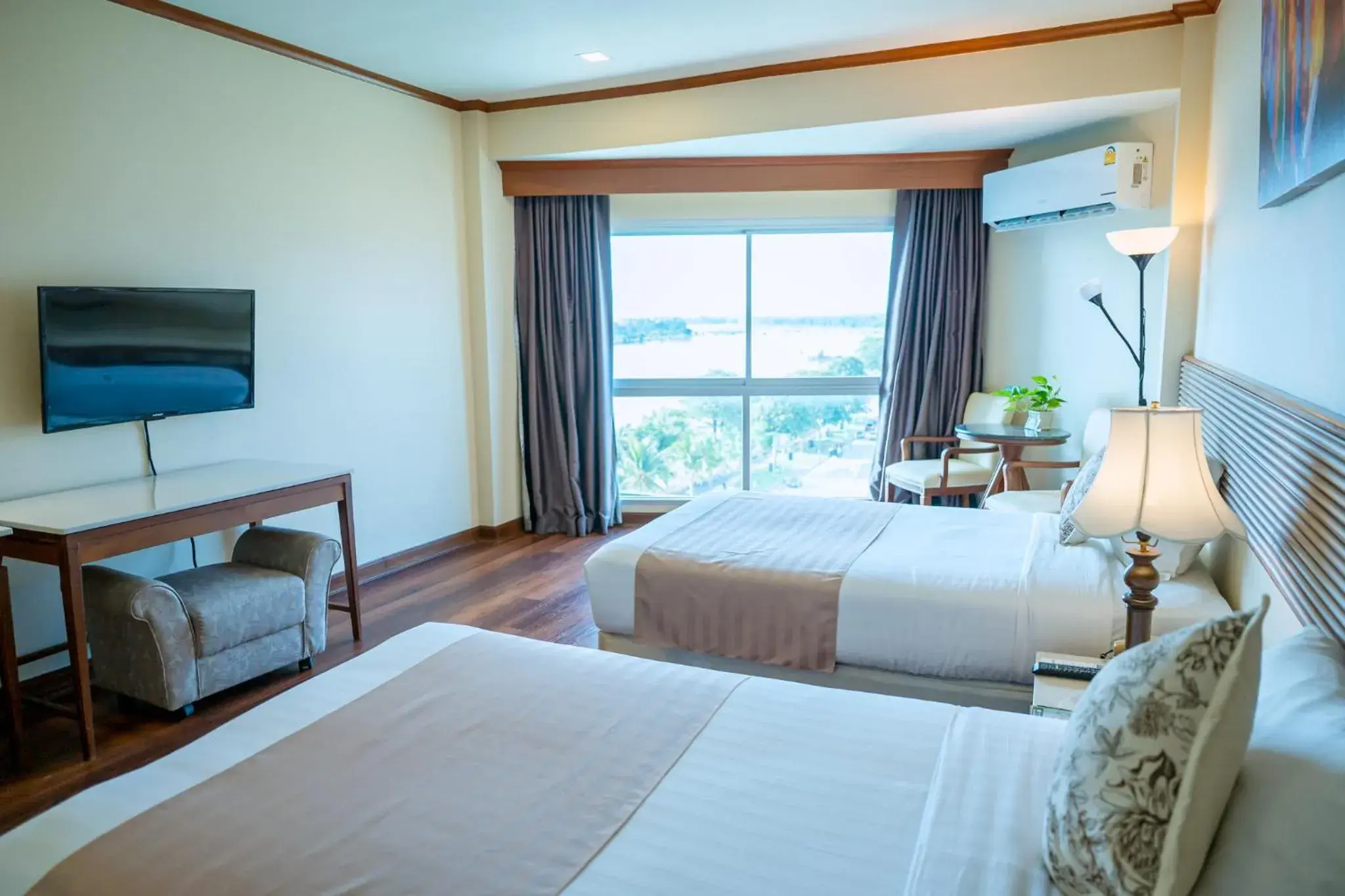 Bed in Viang Tak Riverside Hotel Bed in Viang Tak Riverside Hotel