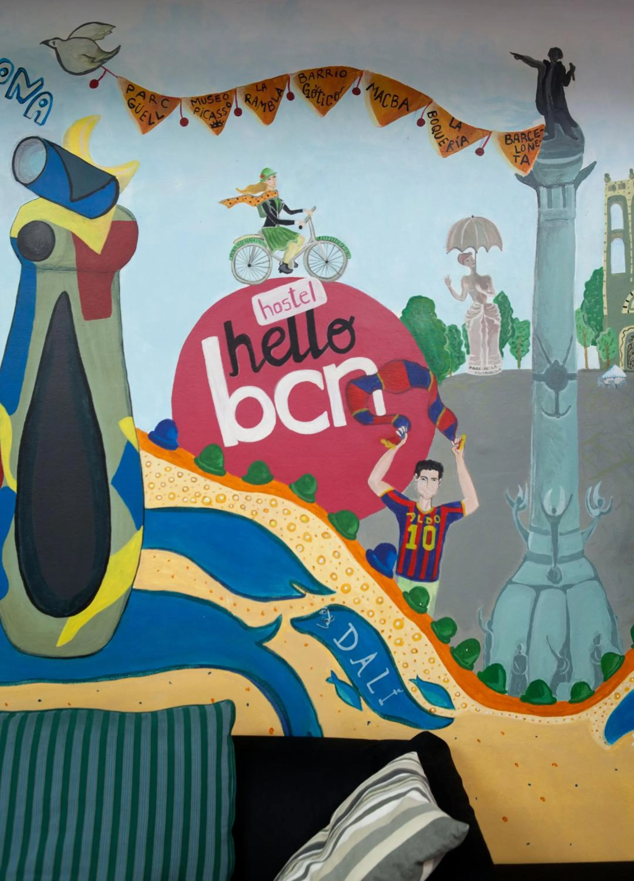 Decorative detail in HelloBCN Youth Hostel Barcelona