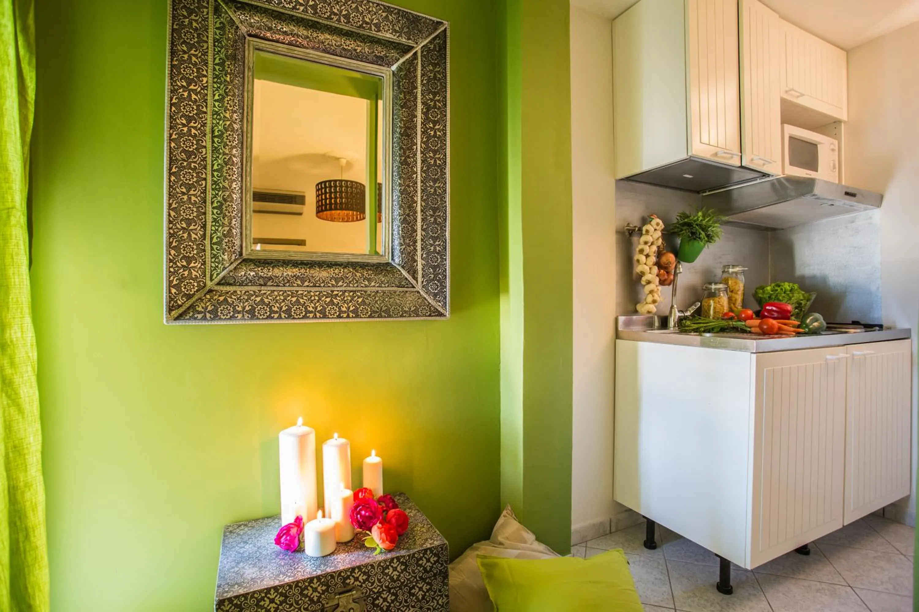 Kitchen or kitchenette in Hotel Thea