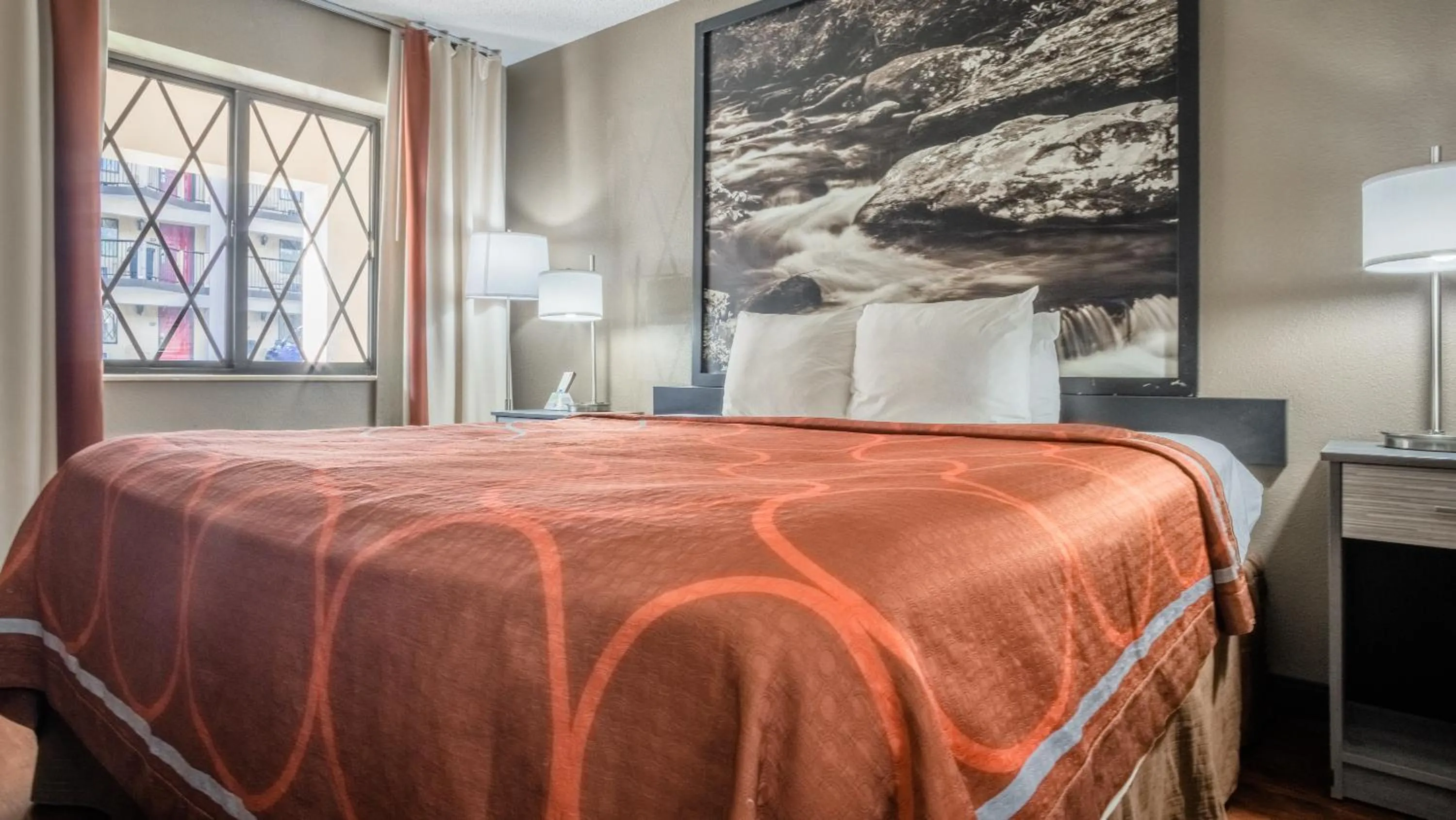 Bedroom, Bed in Super 8 by Wyndham Downtown Gatlinburg at Convention Center