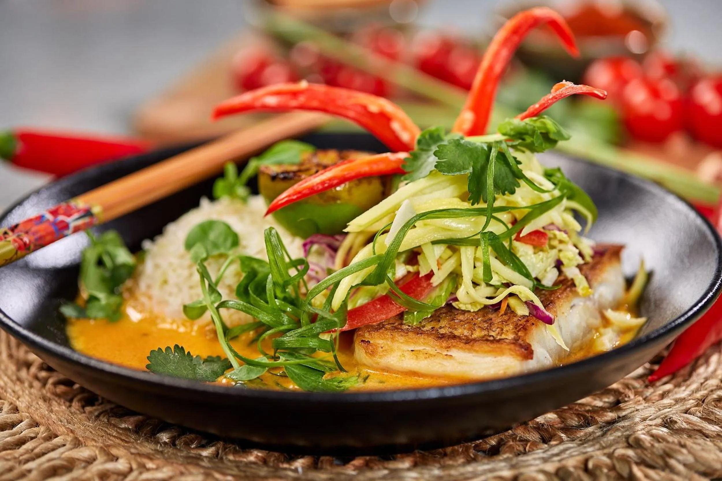 Food close-up in Cairns Harbourside Hotel