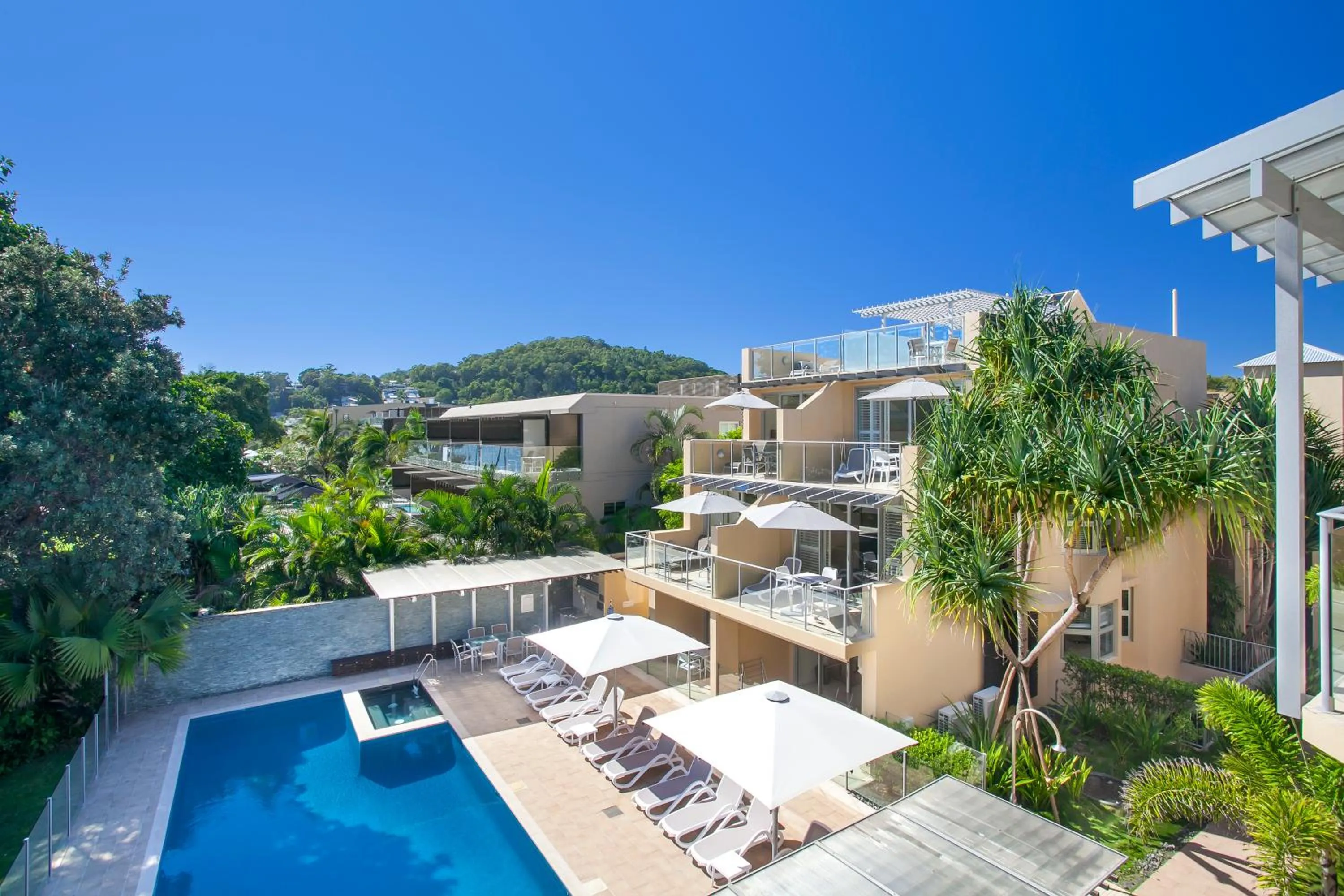 Pool view in Maison Noosa