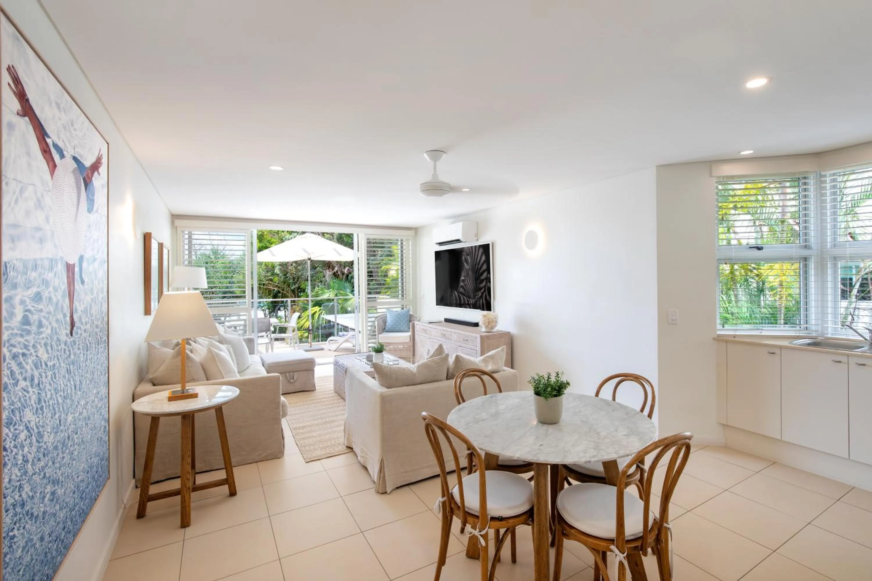 Living room in Maison Noosa