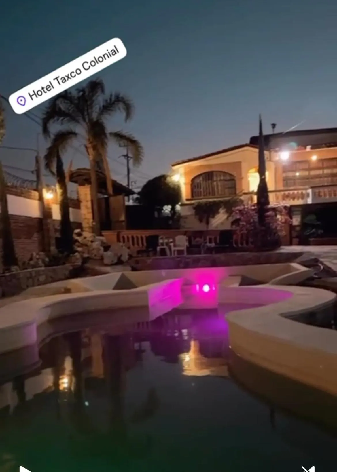Pool view in Hotel Colonial Taxco
