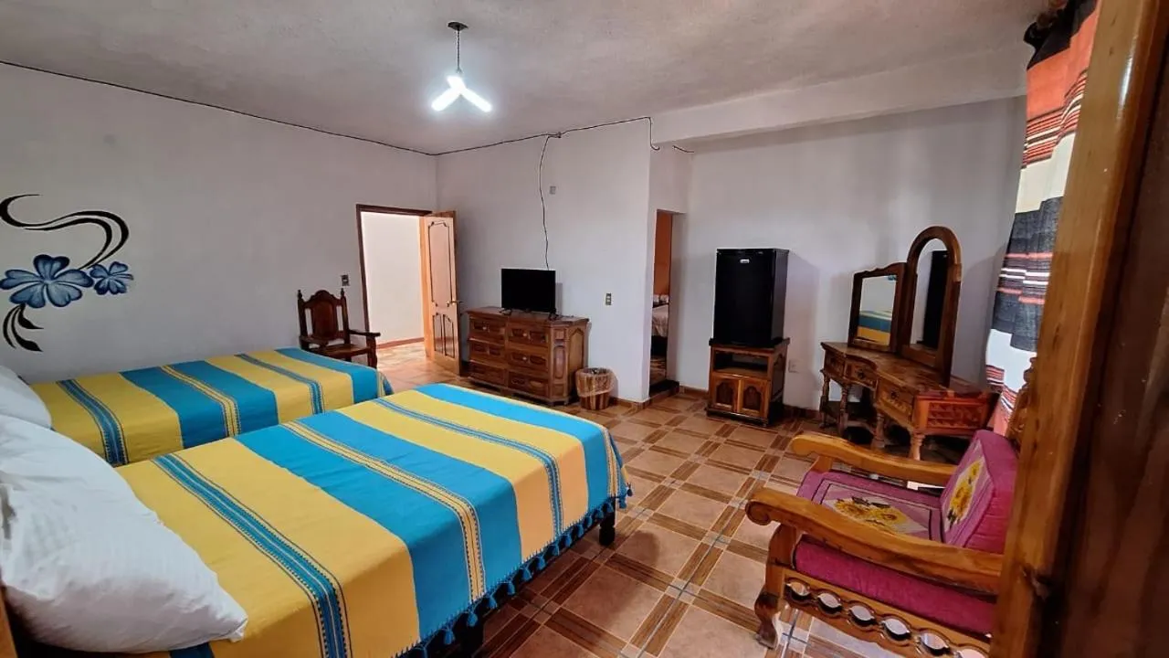Bed in Hotel Colonial Taxco