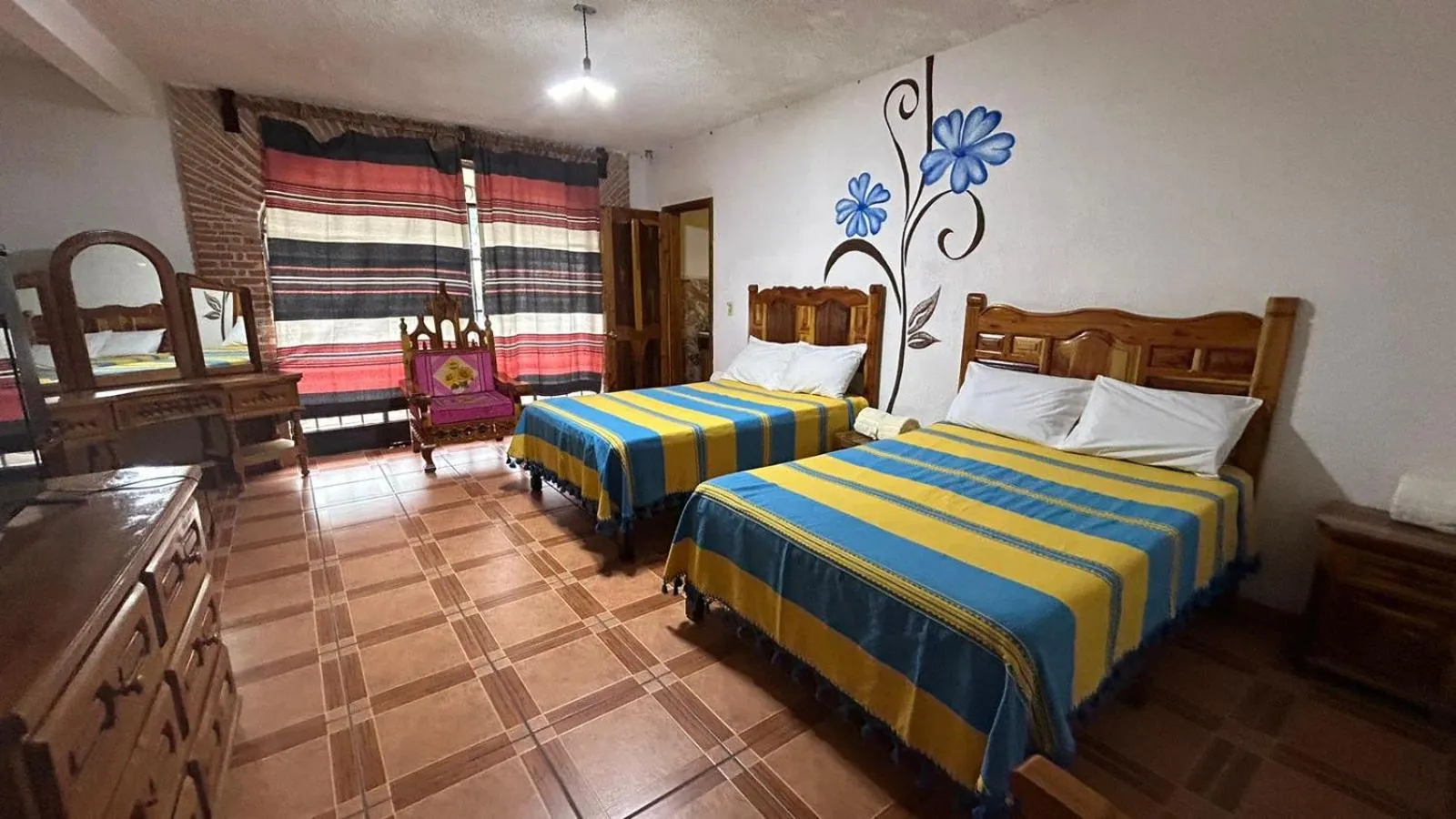 Bed in Hotel Colonial Taxco