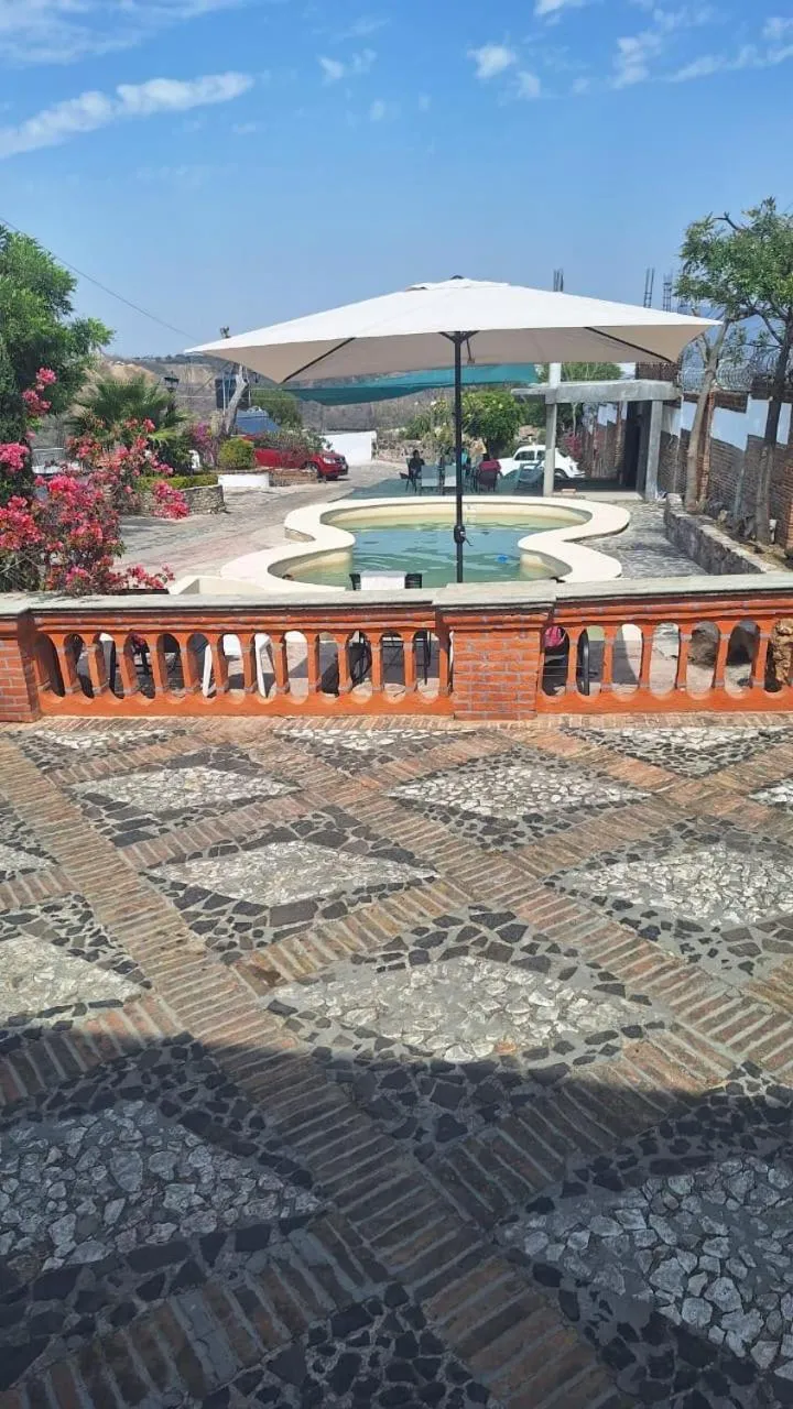 Pool view in Hotel Colonial Taxco