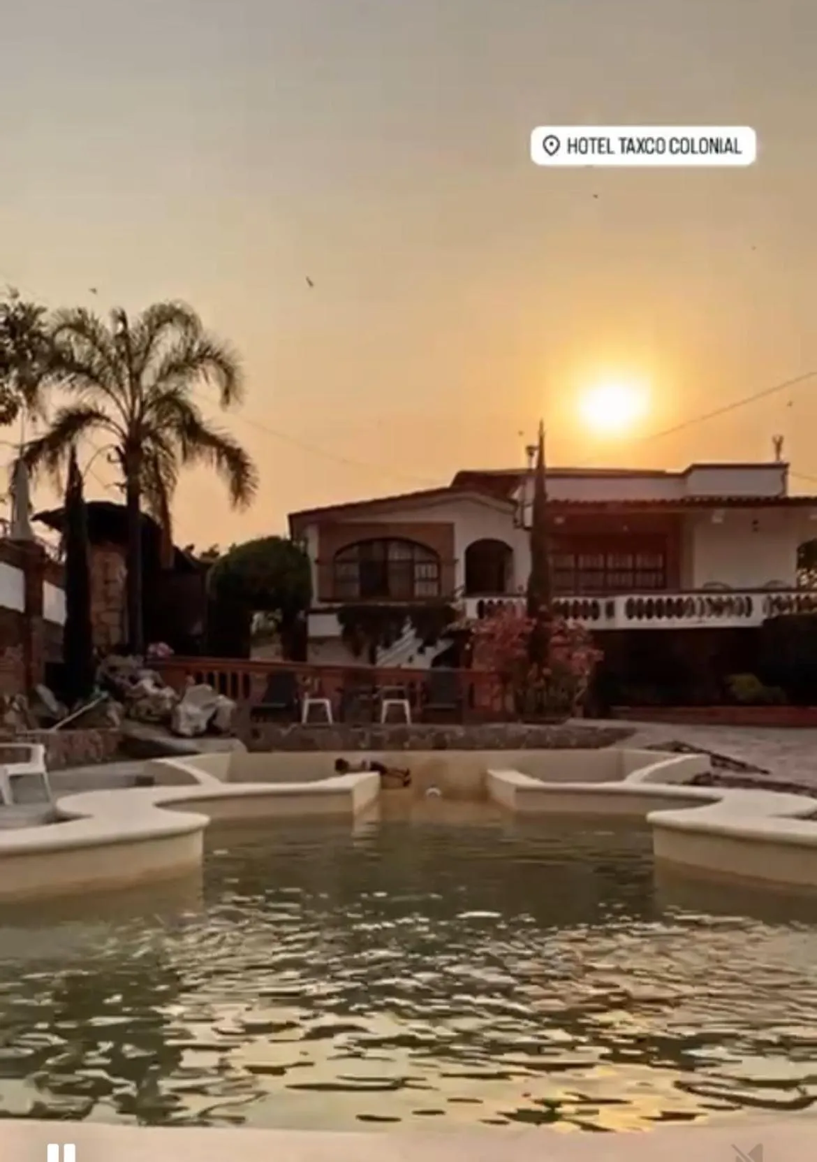 Pool view in Hotel Colonial Taxco