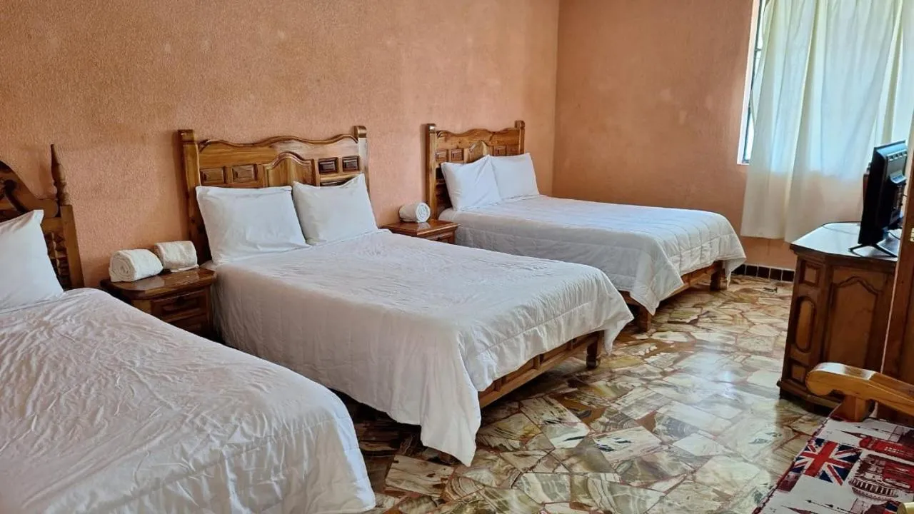 Bed in Hotel Colonial Taxco