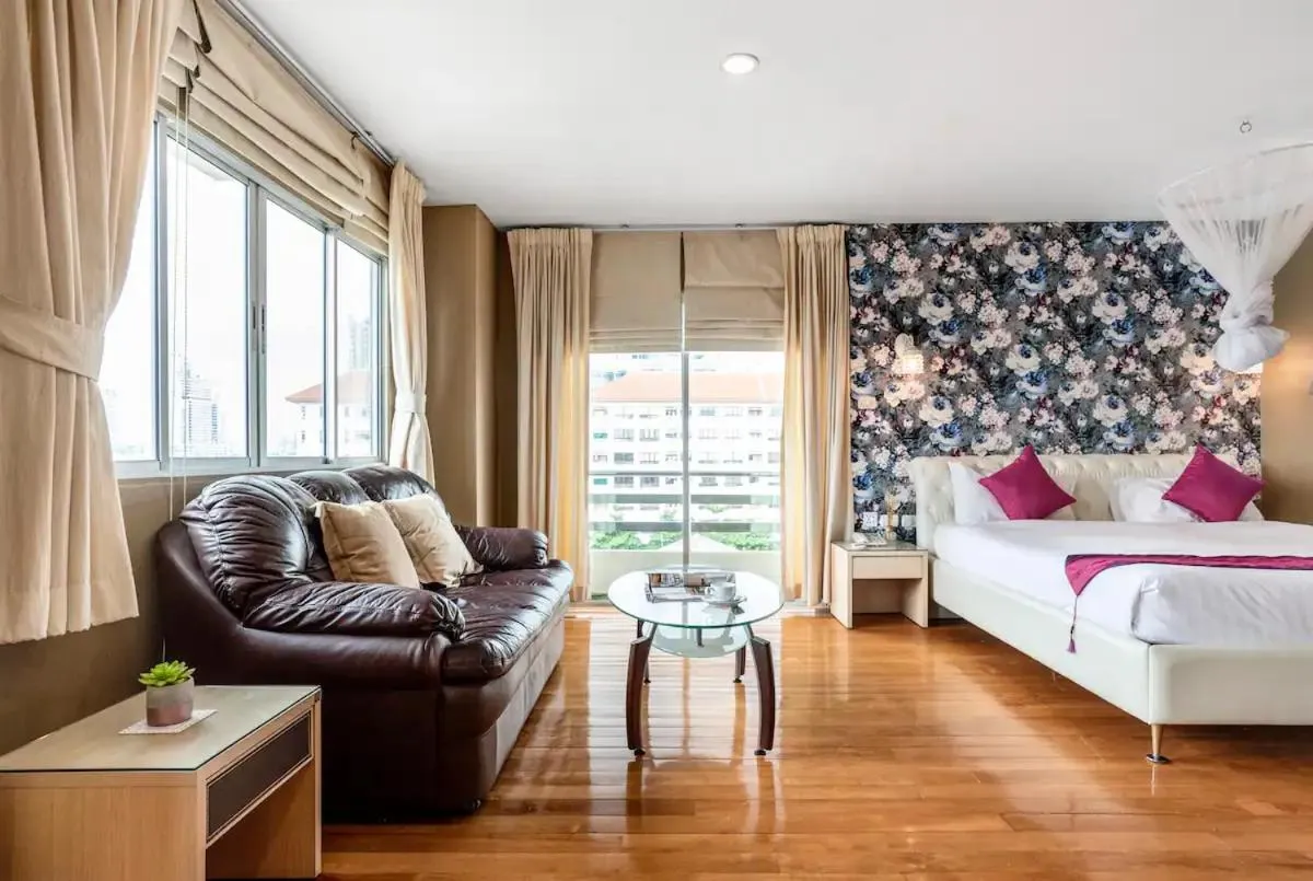 Bed in Nara Suite Residence Bangkok