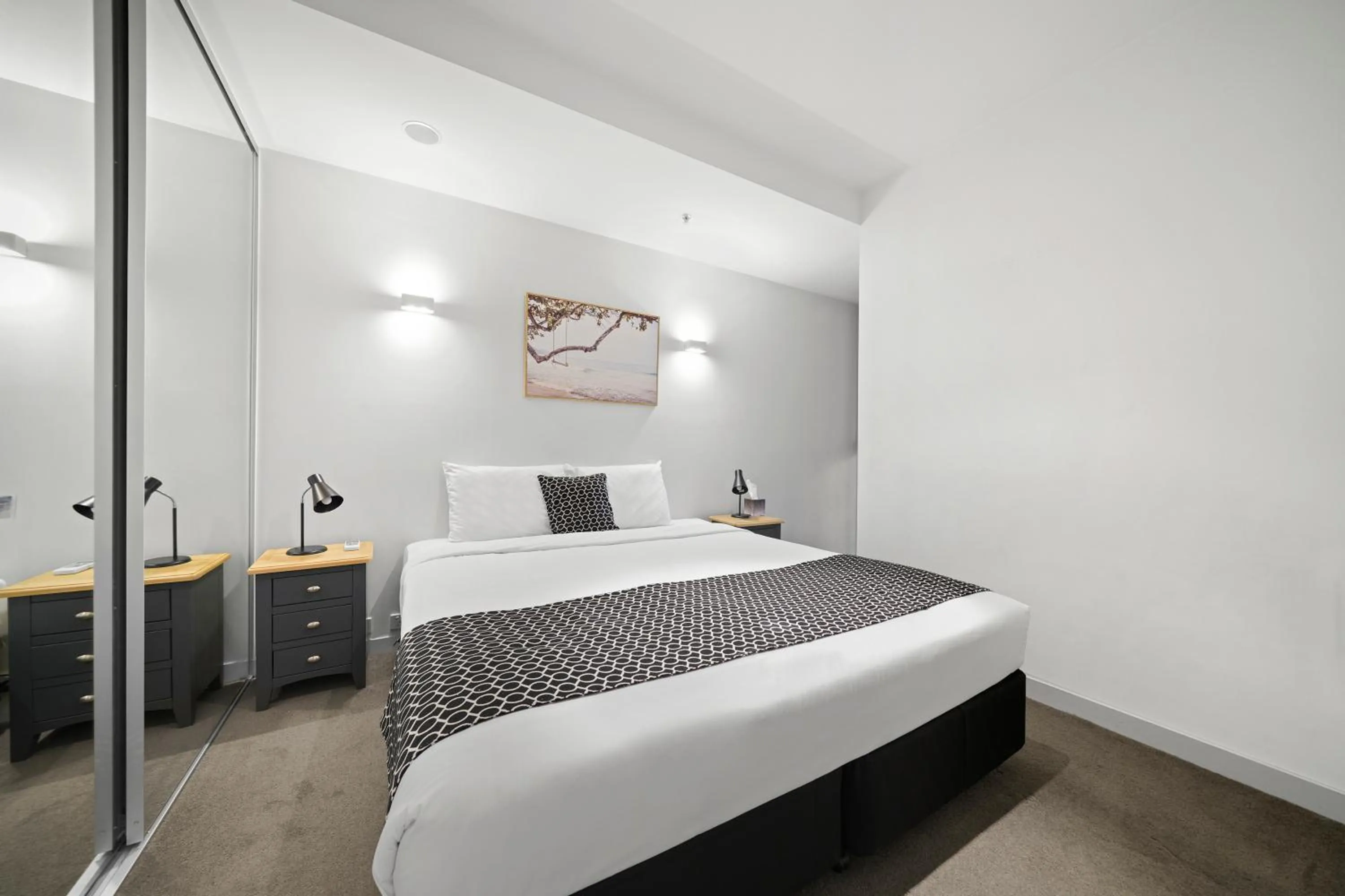 Bed in Flinders Street Apartments