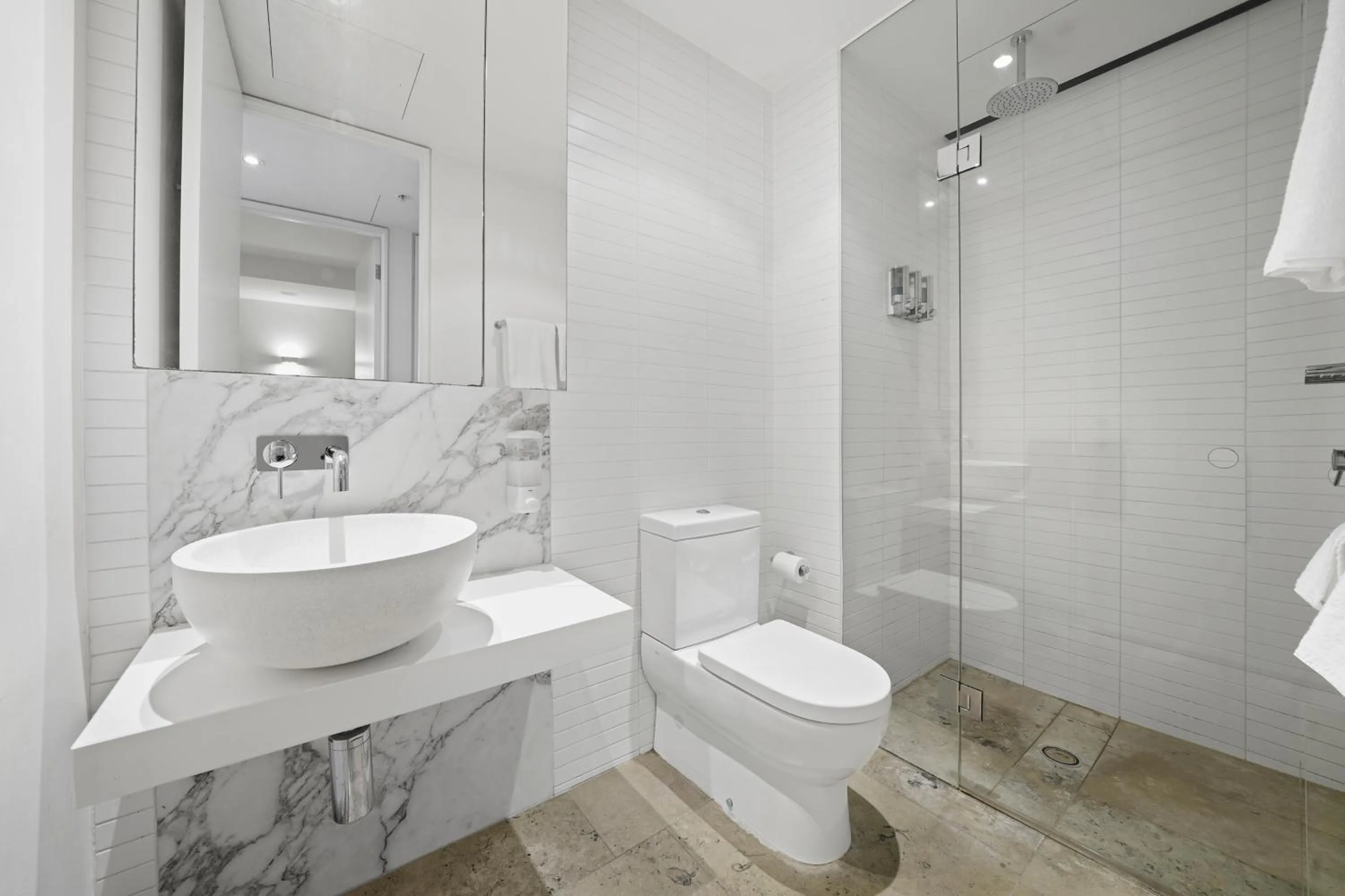 Bathroom in Flinders Street Apartments