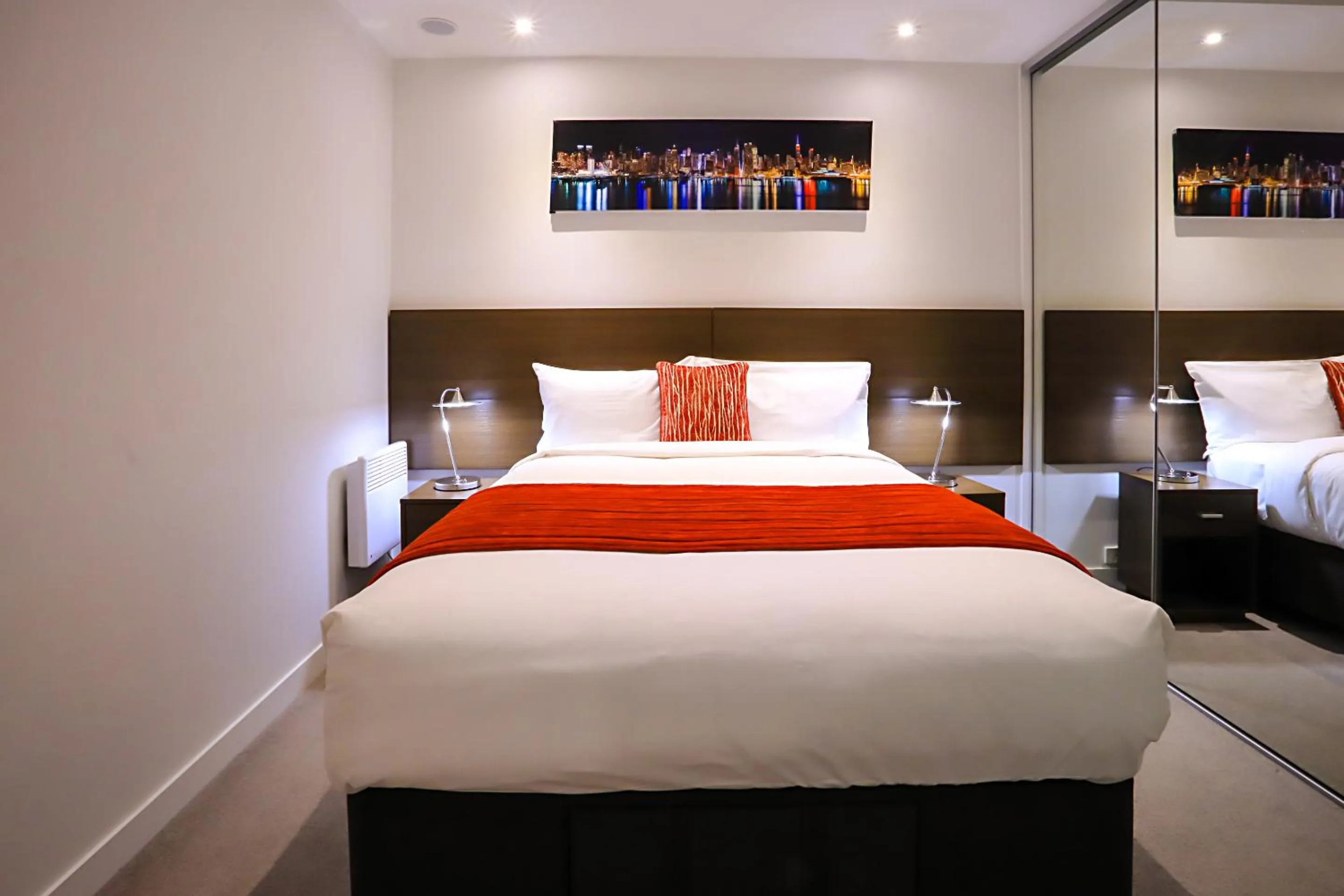 Bed in Flinders Street Apartments