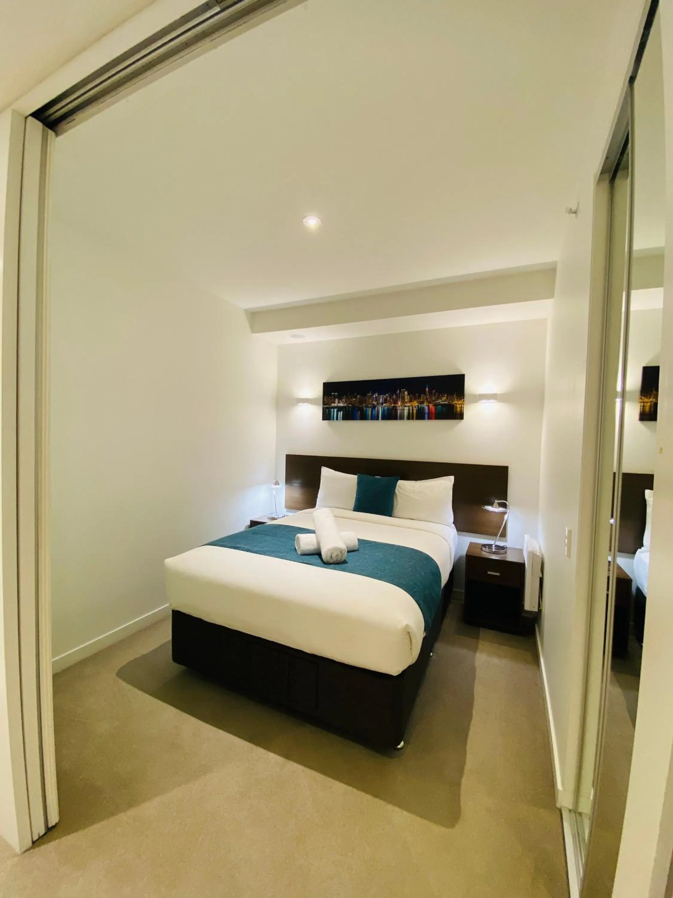 Bed in Flinders Street Apartments