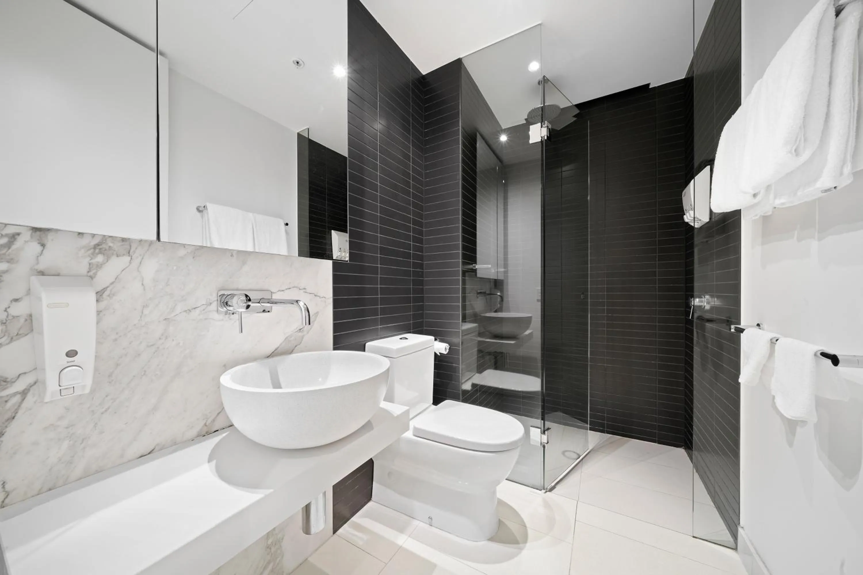 Bathroom in Flinders Street Apartments