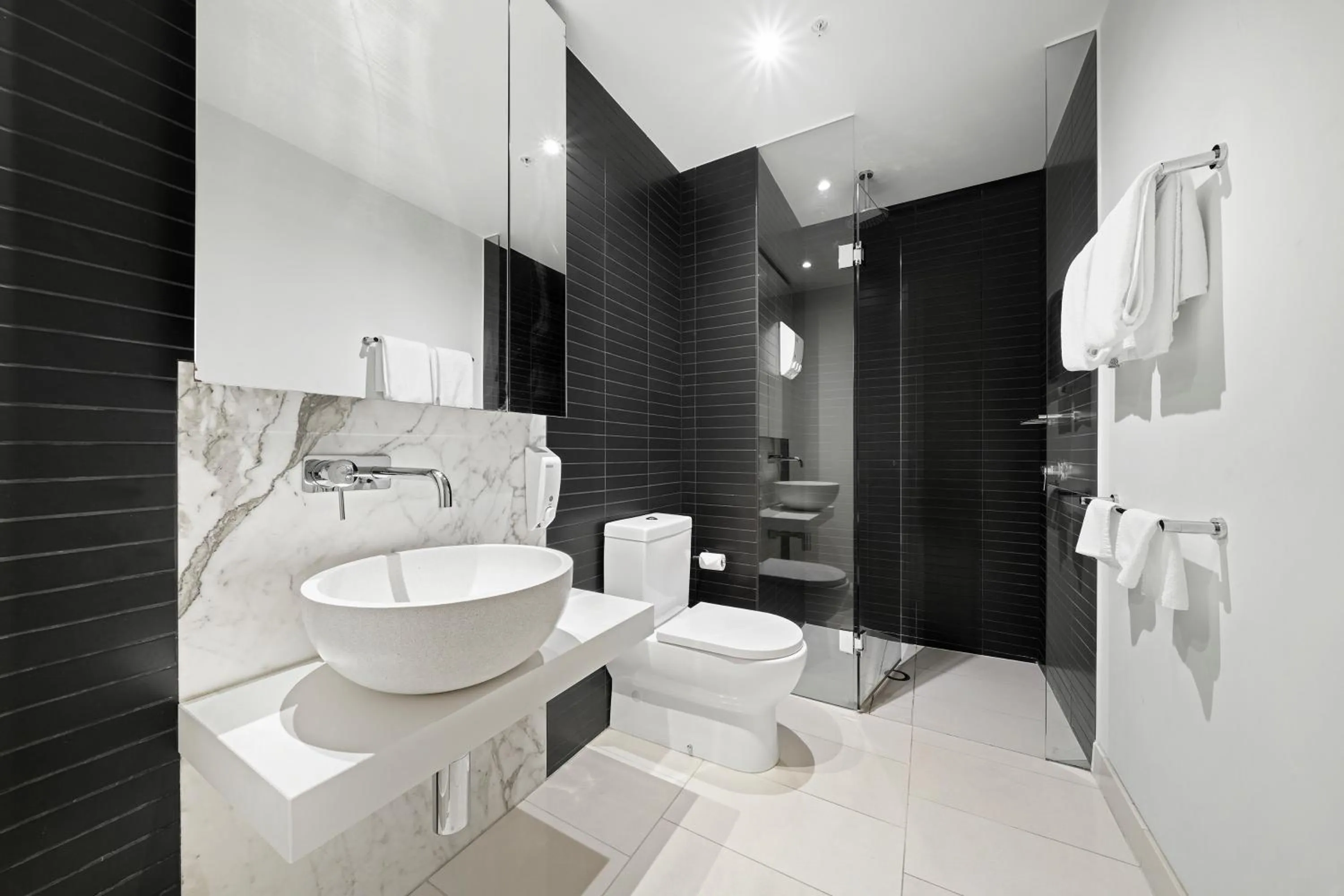 Bathroom in Flinders Street Apartments