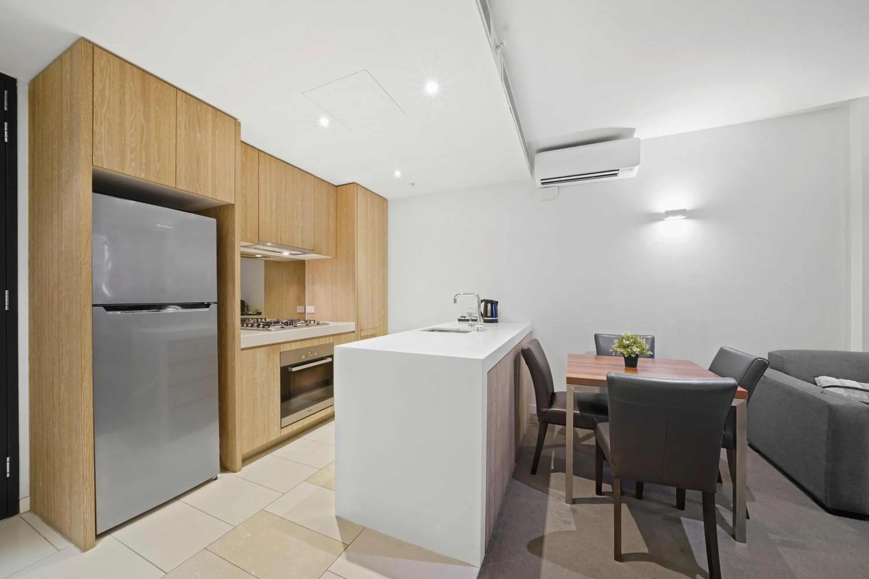 kitchen in Flinders Street Apartments