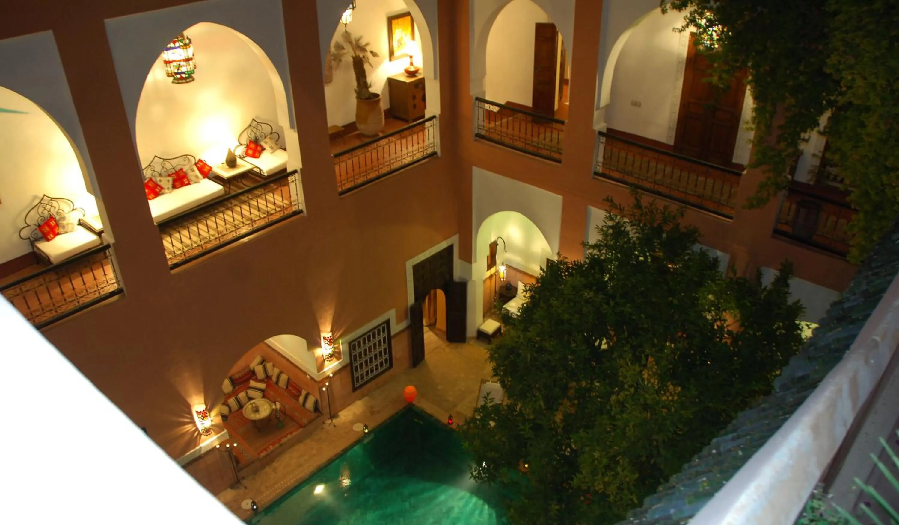 Bird's eye view in Riad Barroko