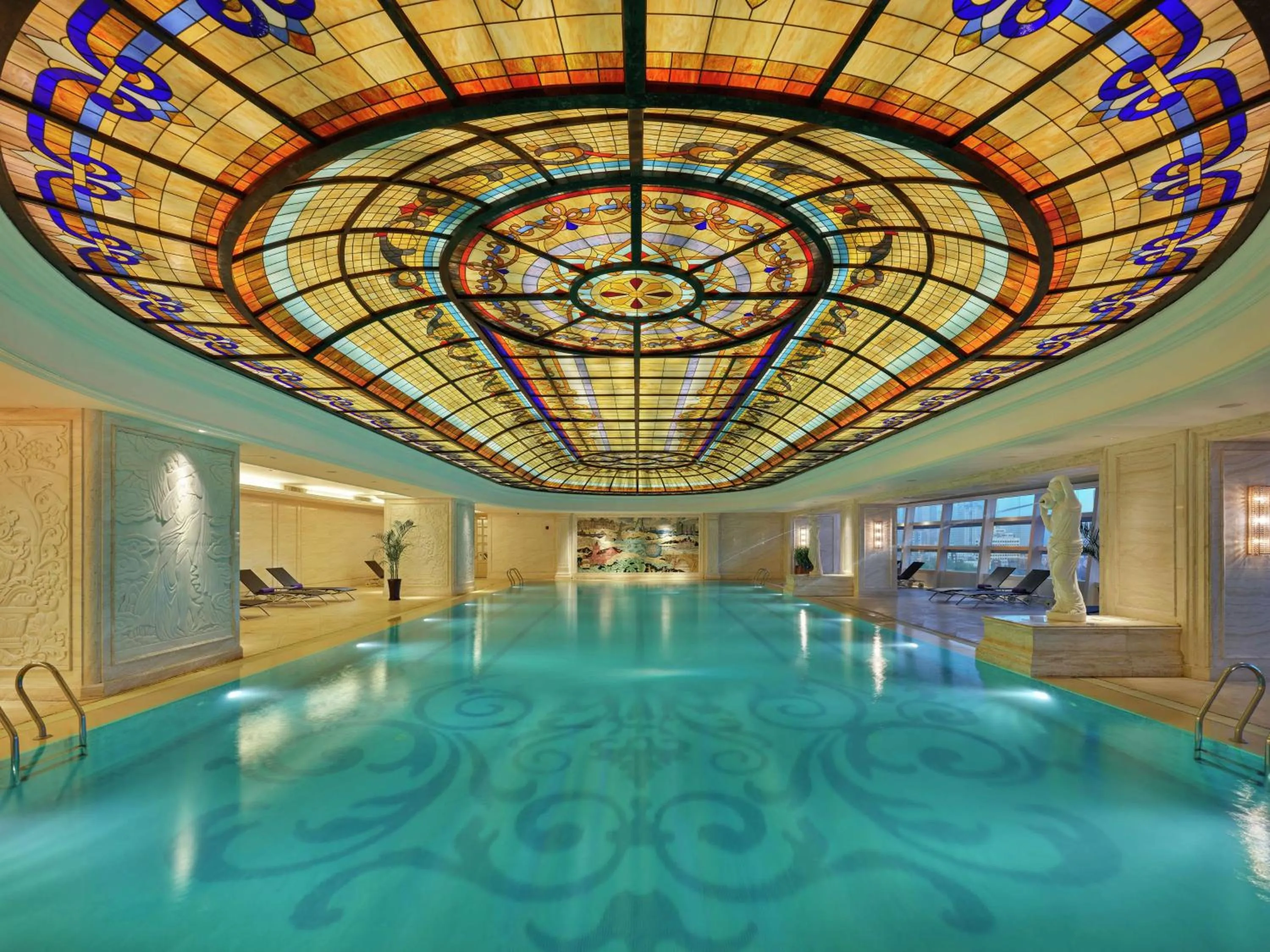 Pool view in Conrad Dalian