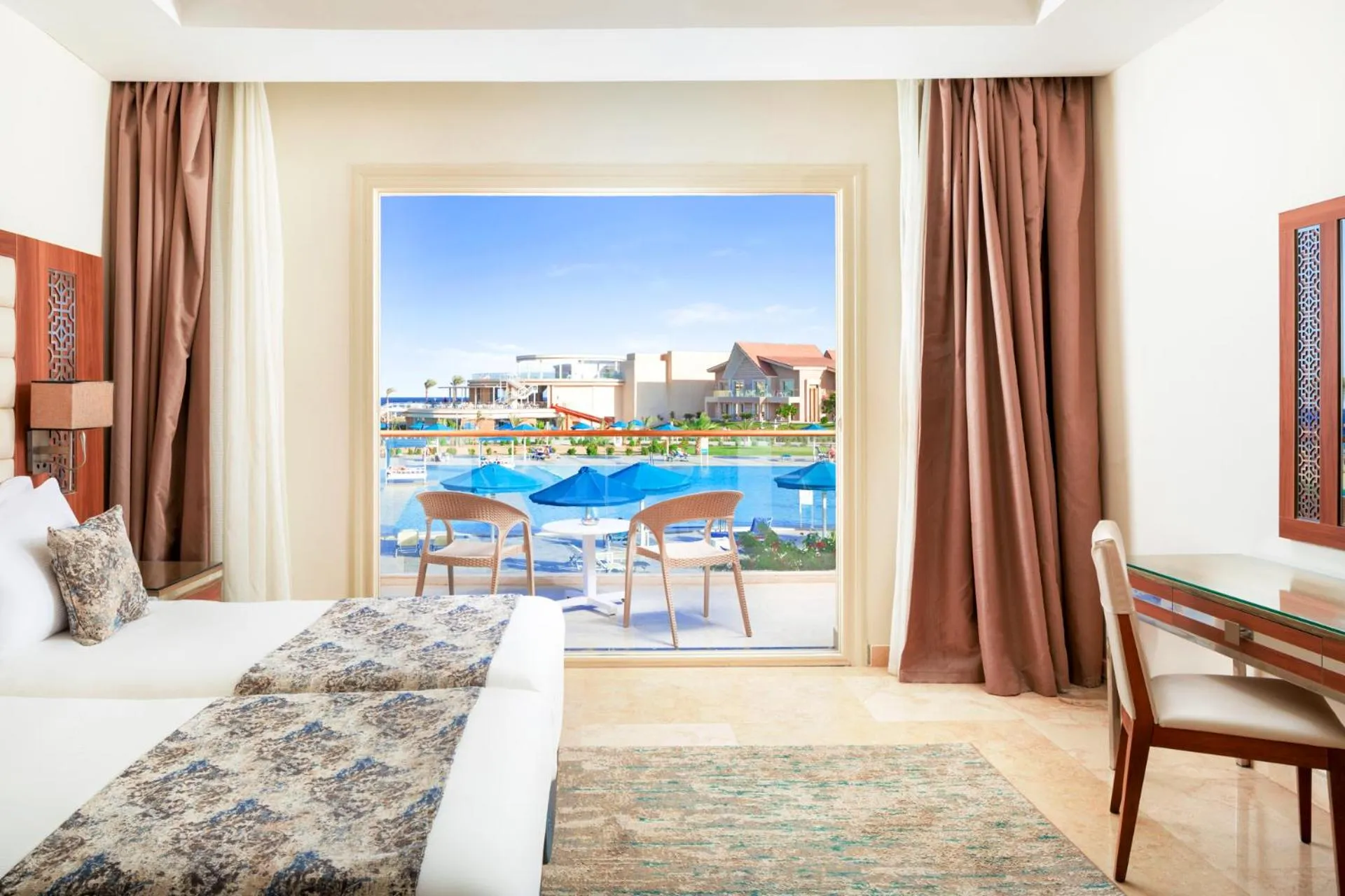 View (from property/room), Bed in Pickalbatros Sea World Resort - Marsa Alam