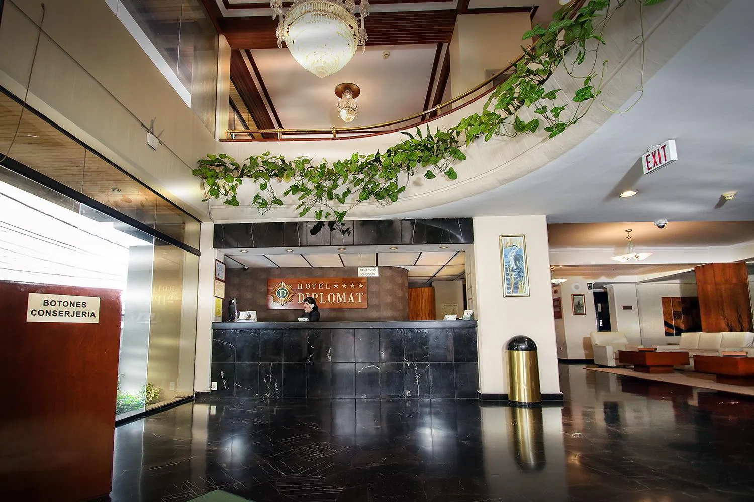 Lobby or reception in Hotel Diplomat