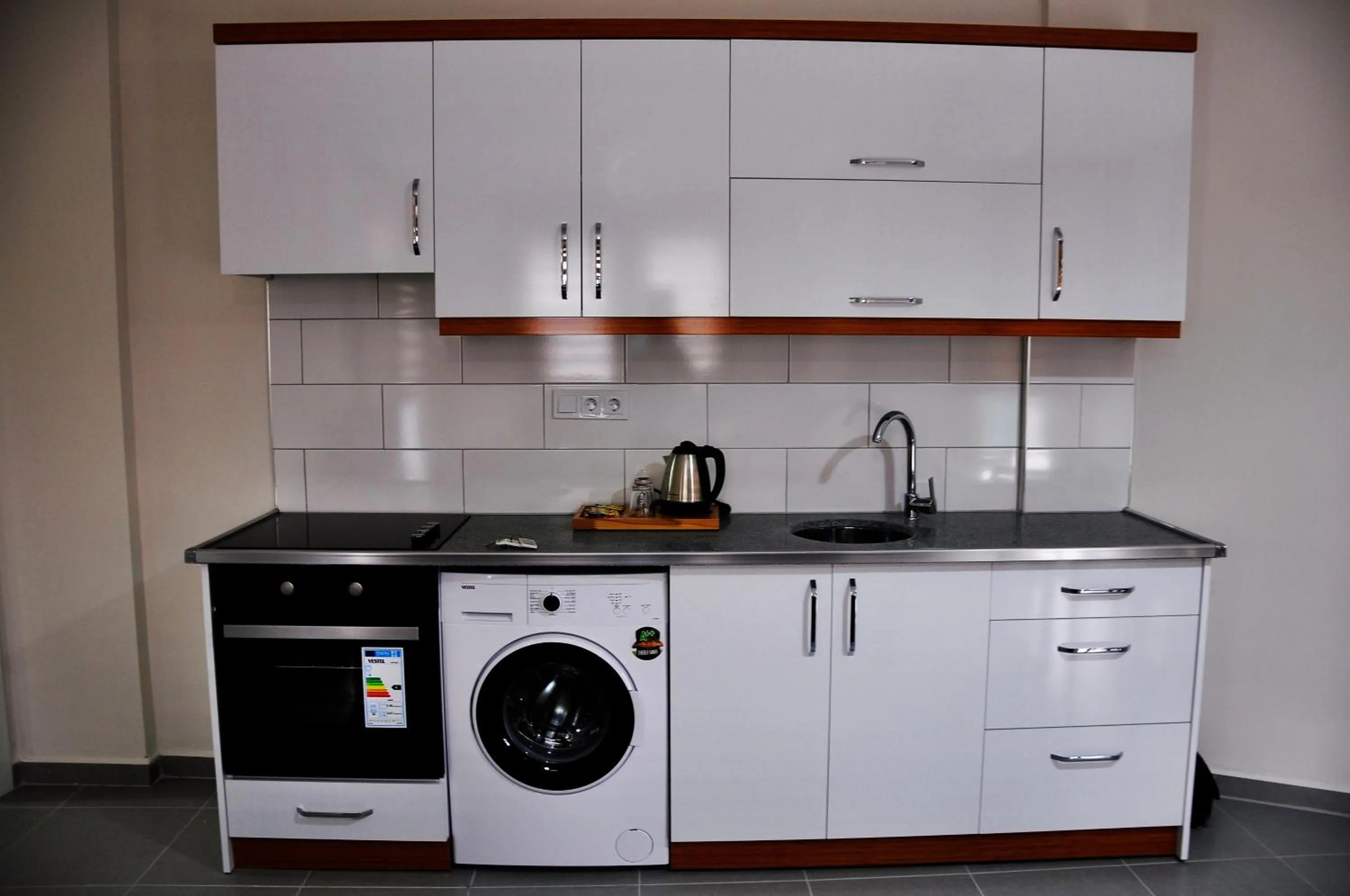 Kitchen or kitchenette in Evon Otel