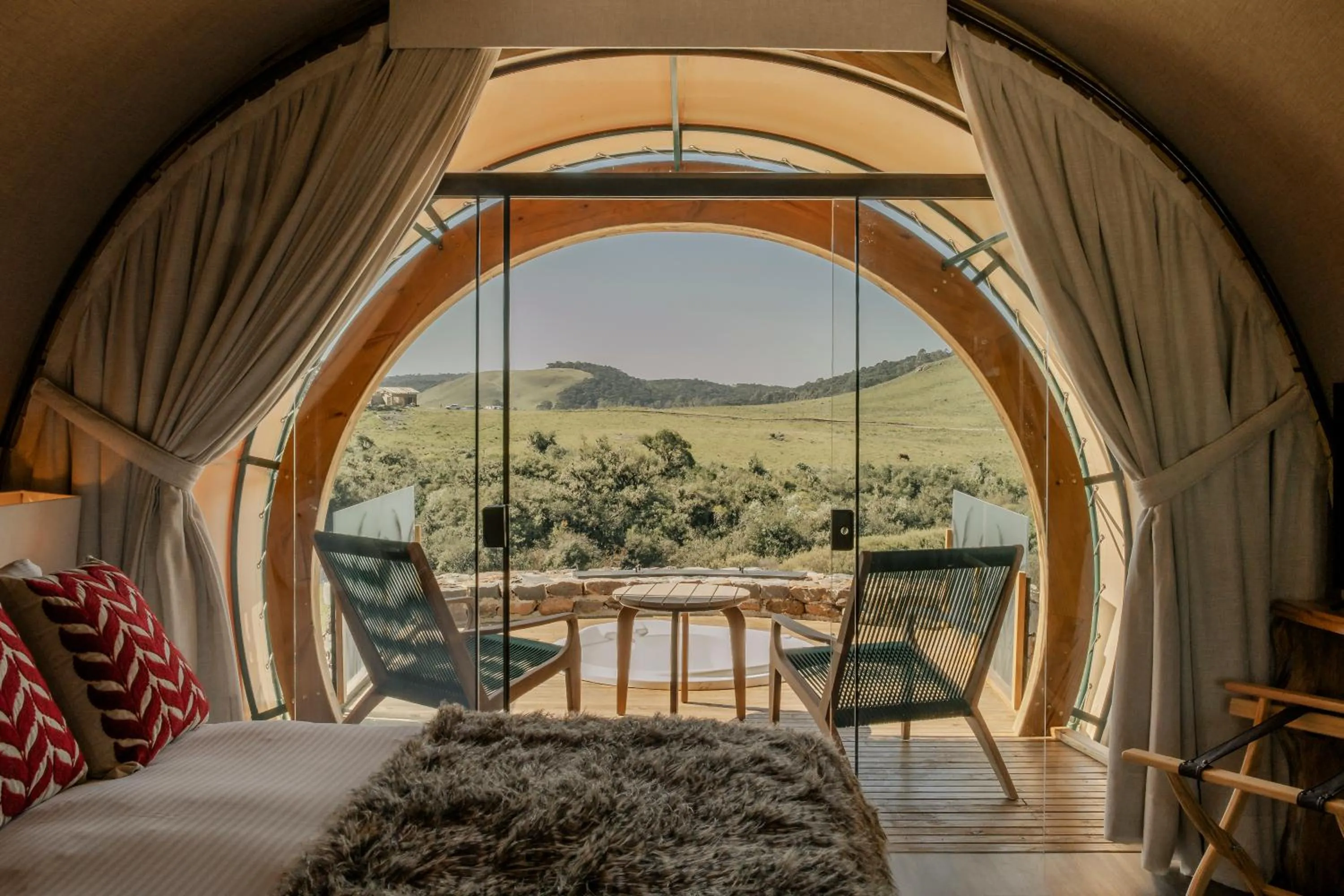 View (from property/room), Bed in Parador Cambará do Sul