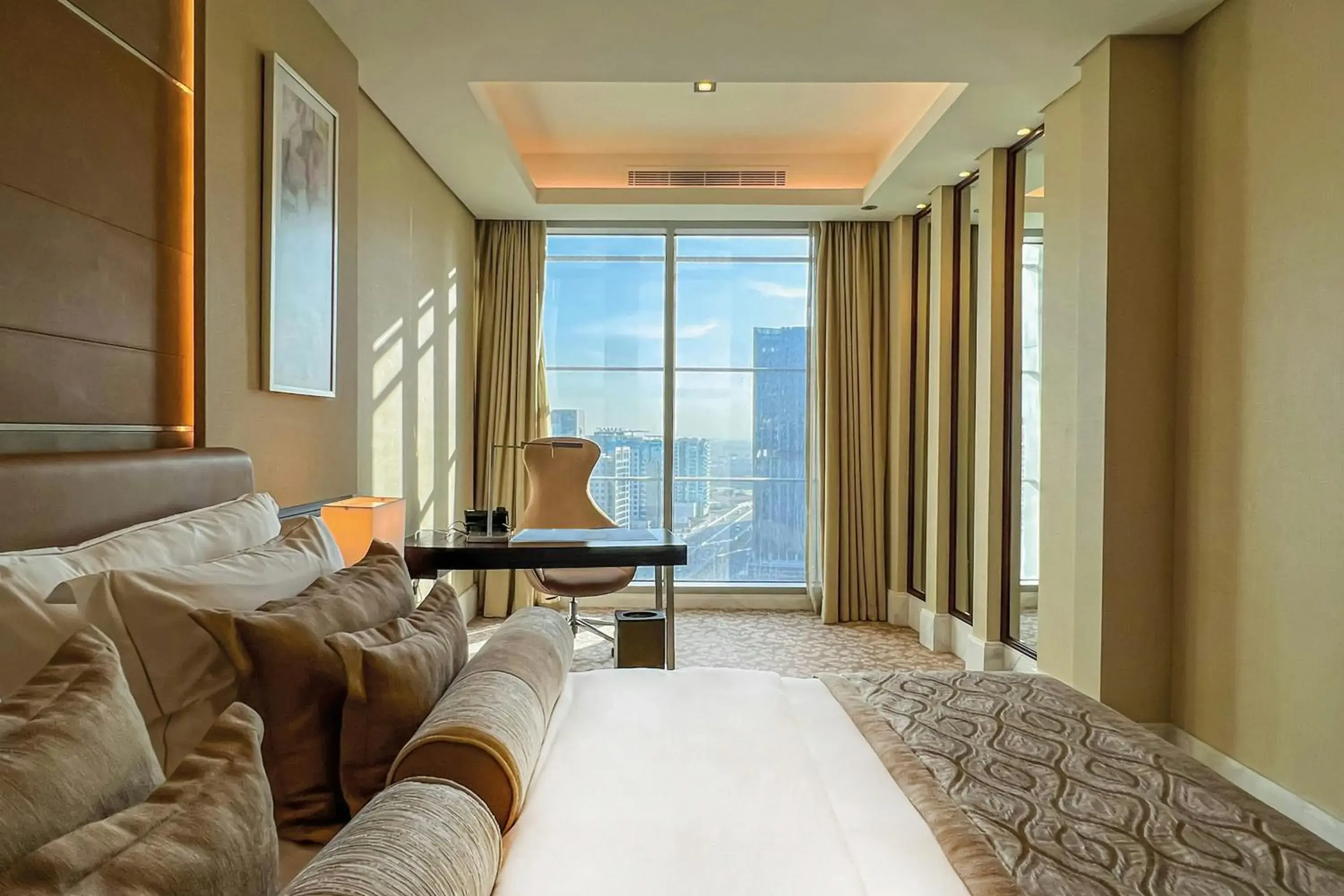 Club Level Junior King Suite with Bay View and Lounge Access with complimentary Breakfast, Daily Snacks, Evening Cocktail Hour & Canapes (Complimentary Shuttle to Dubai Mall, Metro & La Mer Beach) in Grand Millennium Business Bay Club Level Junior King Suite with Bay View and Lounge Access with complimentary Breakfast, Daily Snacks, Evening Cocktail Hour & Canapes (Complimentary Shuttle to Dubai Mall, Metro & La Mer Beach) in Grand Millennium Business Bay