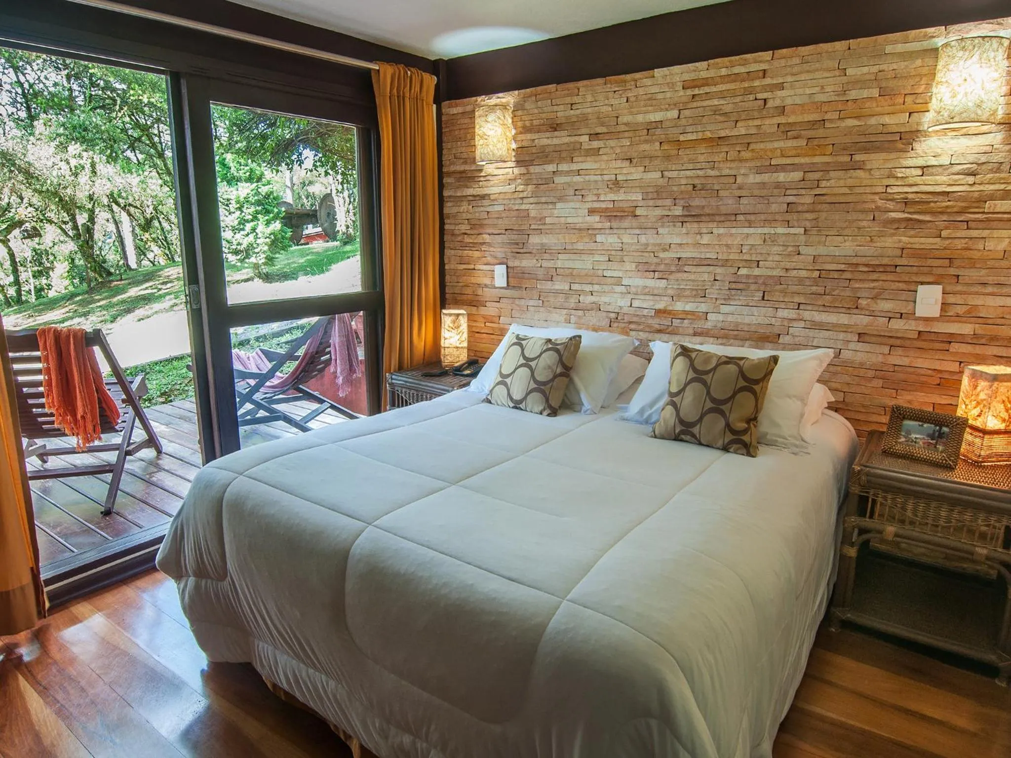 Bed in Pousada Jardim das Montanhas