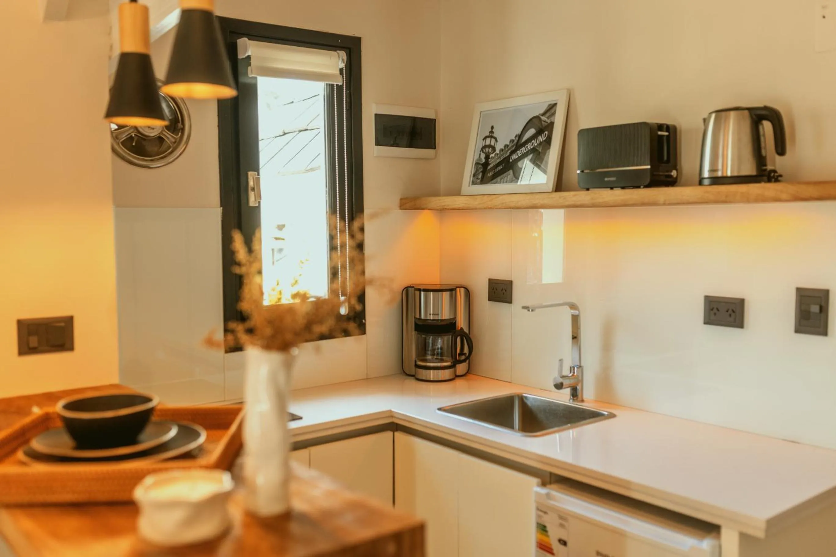 Kitchen or kitchenette in La Galeria - Hotel Boutique Cariló