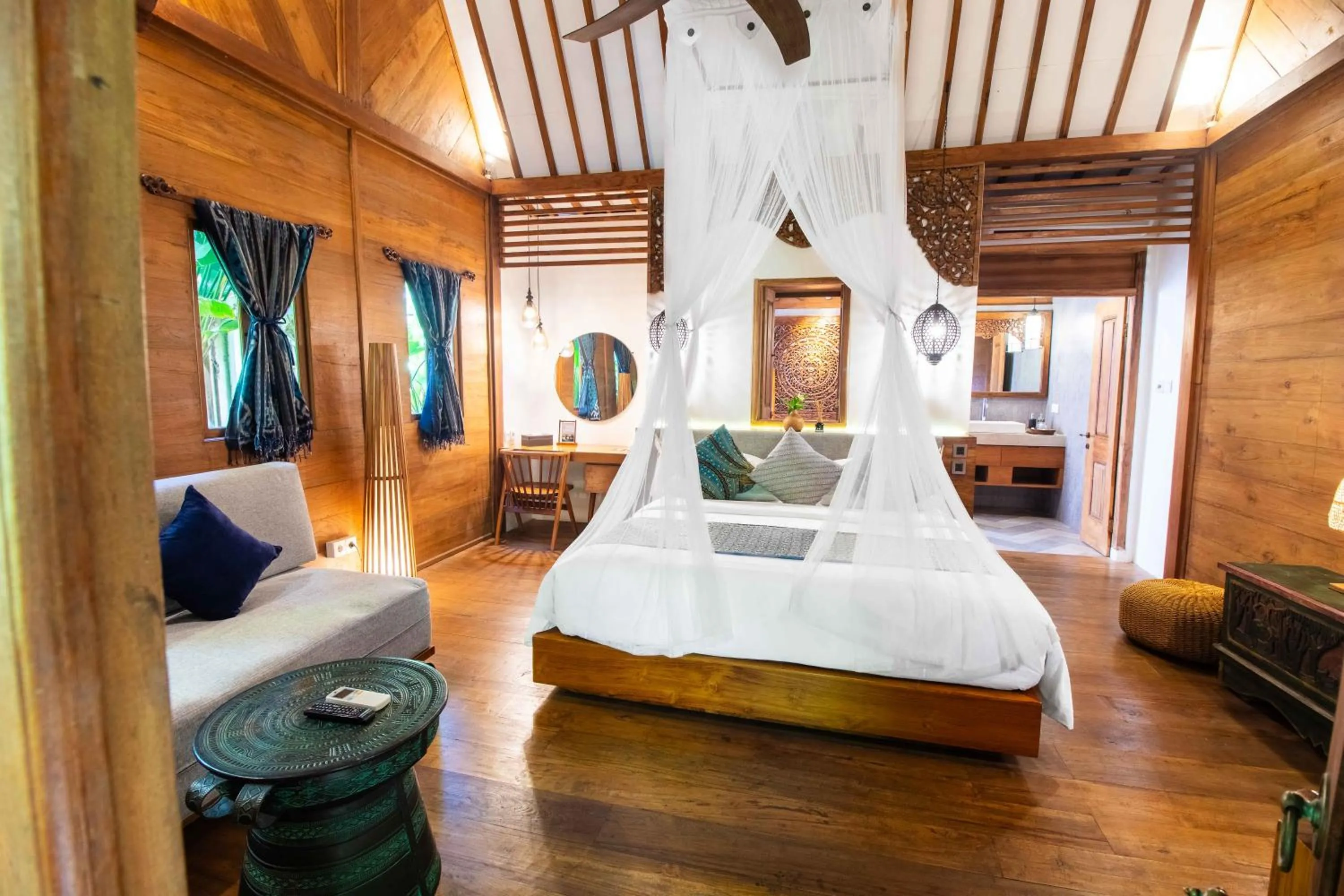 Bed in Natya Hotel Tanah Lot