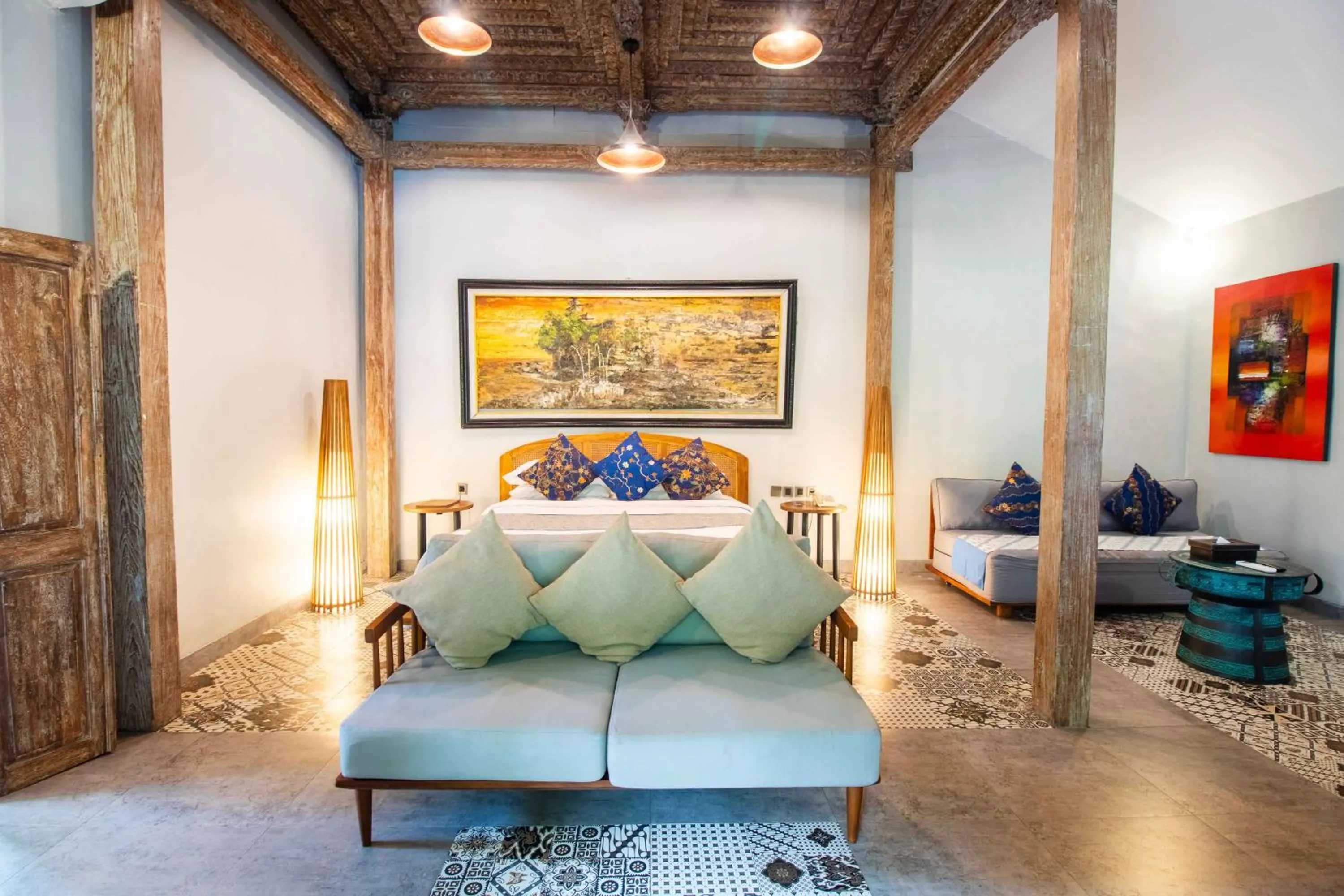 Bed in Natya Hotel Tanah Lot