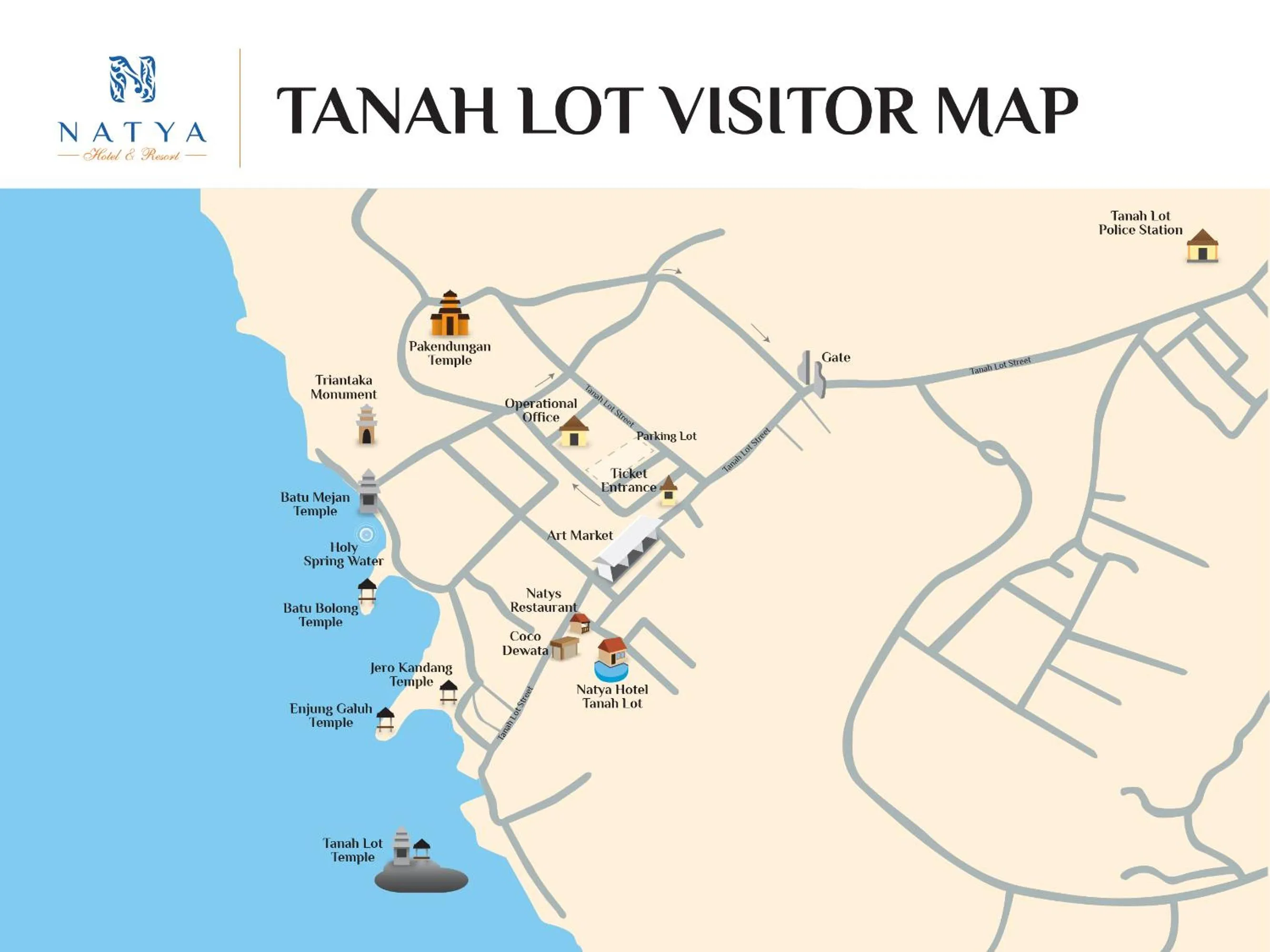 Nearby landmark in Natya Hotel Tanah Lot