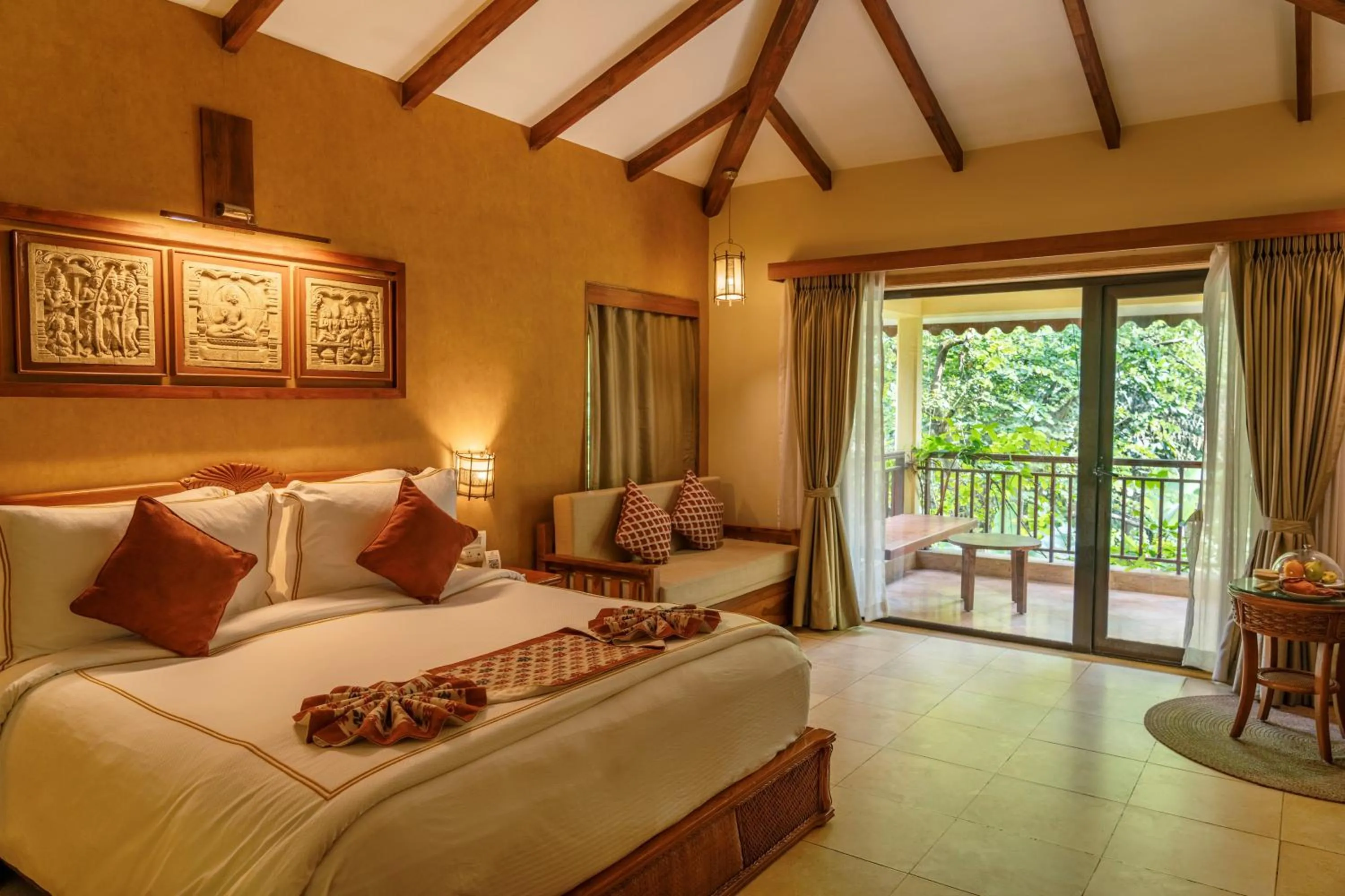 Bed in The Fern Gir Forest Resort, Sasan Gir - A Fern Crown Collection Resort