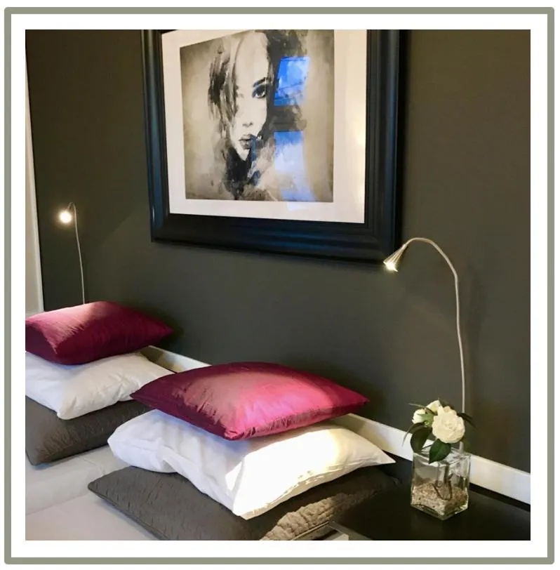 Bed in Reenskaug Hotel