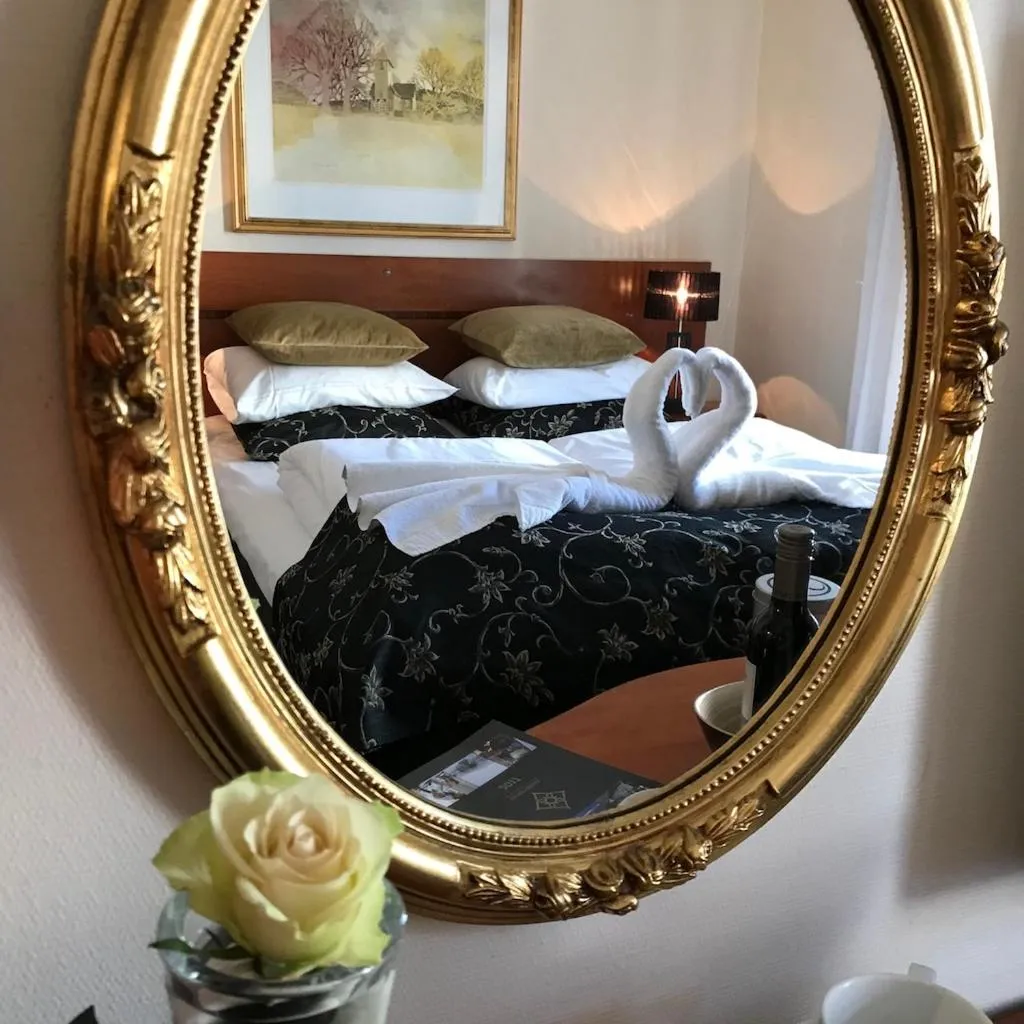 Bed in Reenskaug Hotel