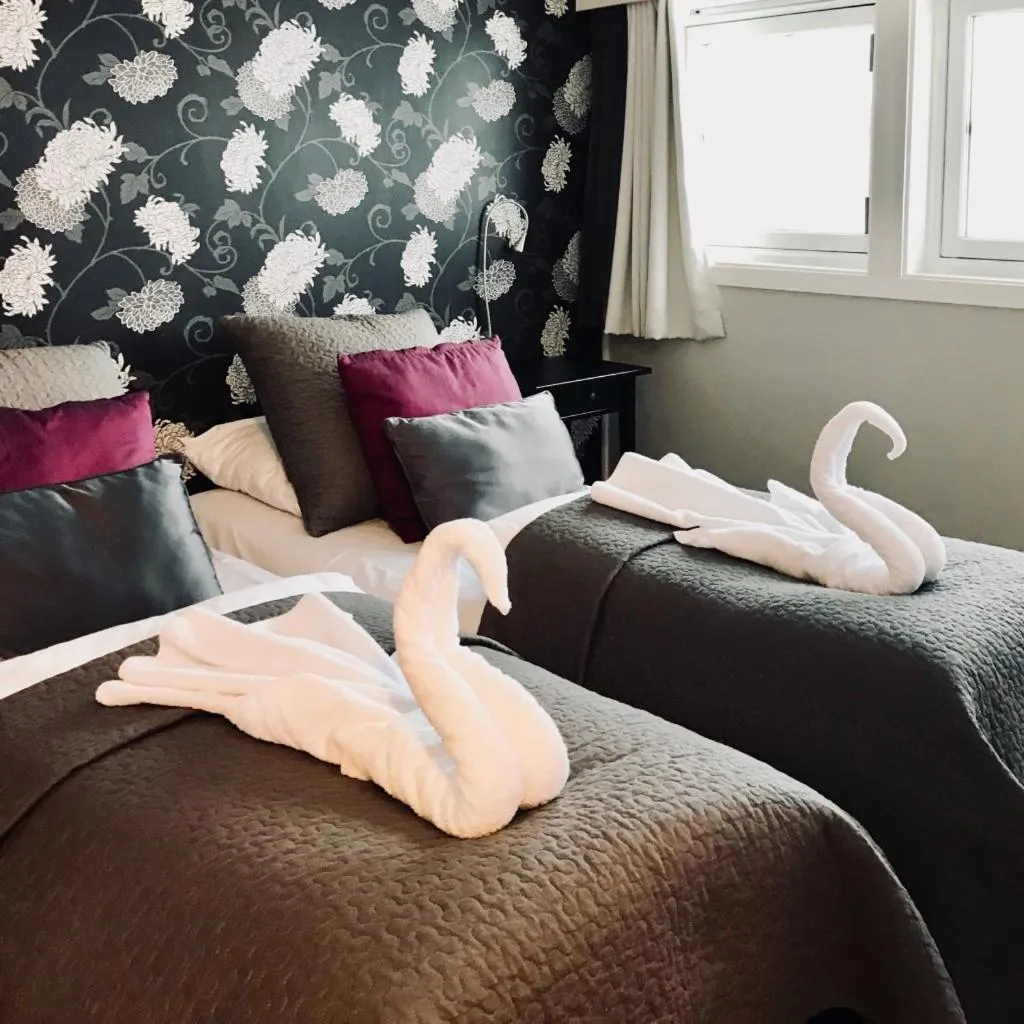 Bed in Reenskaug Hotel