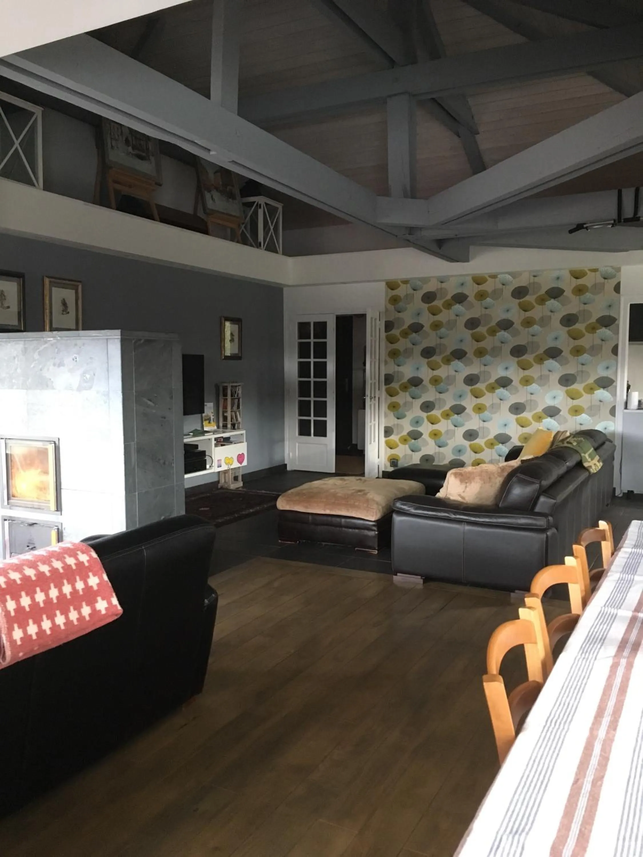 Living room, Bed in B&B Les Hauts d'Ornans